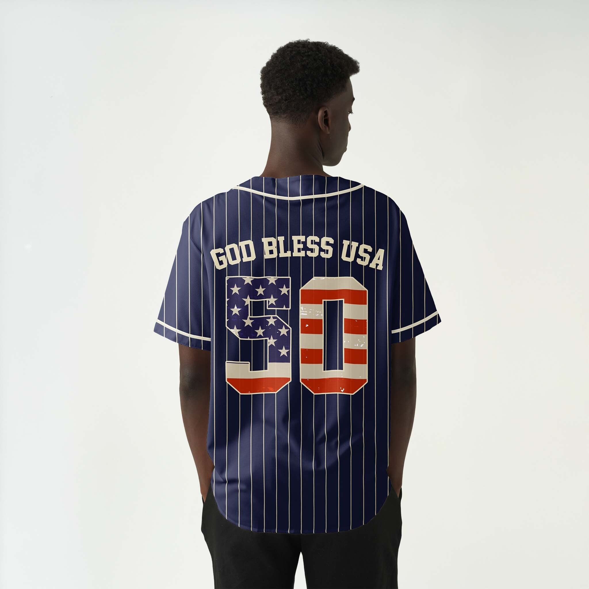 Custom Patriotic Baseball Jerseys – Add Your Name, Number & Logo