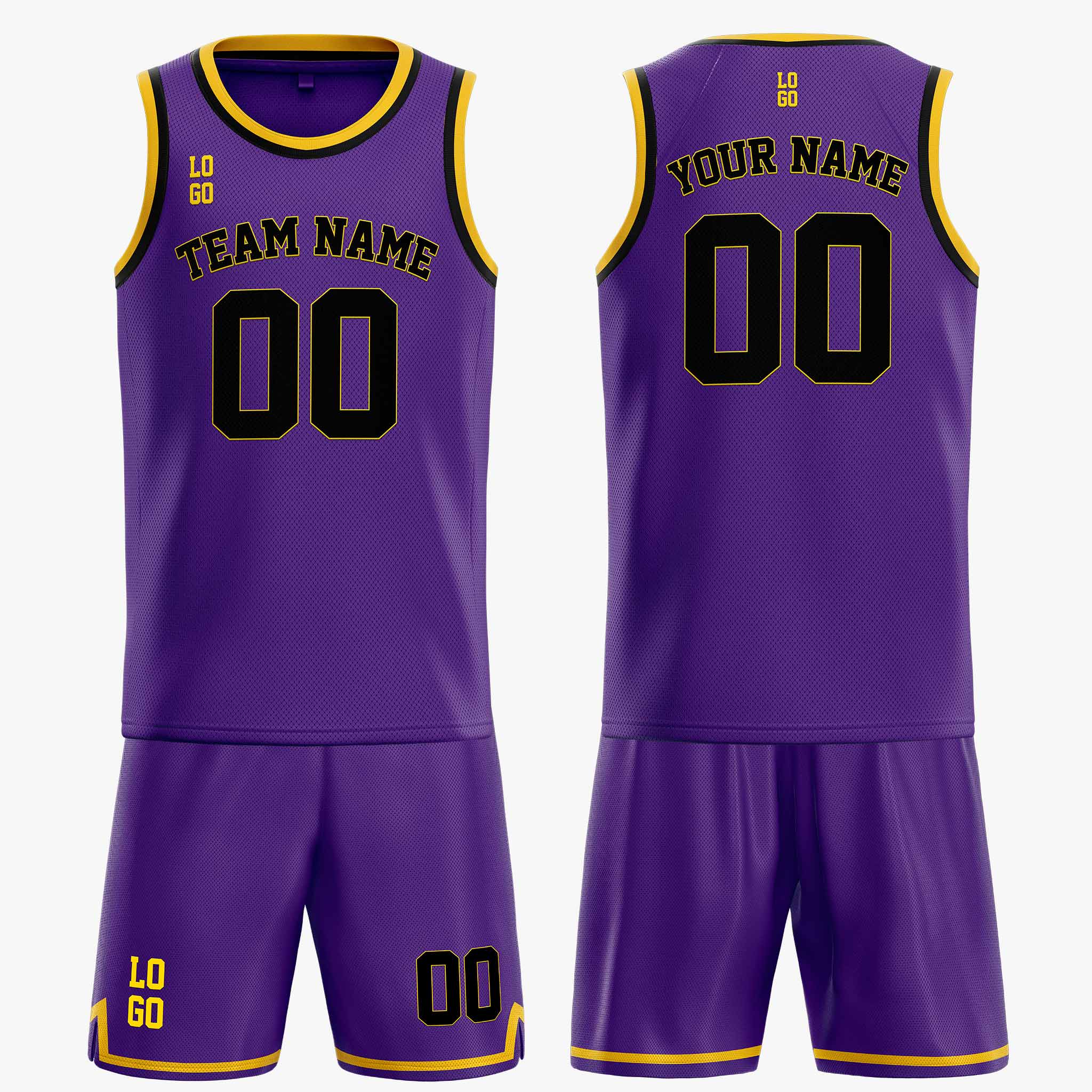 Custom Purple Abstract Mountain Pattern Sports Uniform Basketball Jersey main image 0