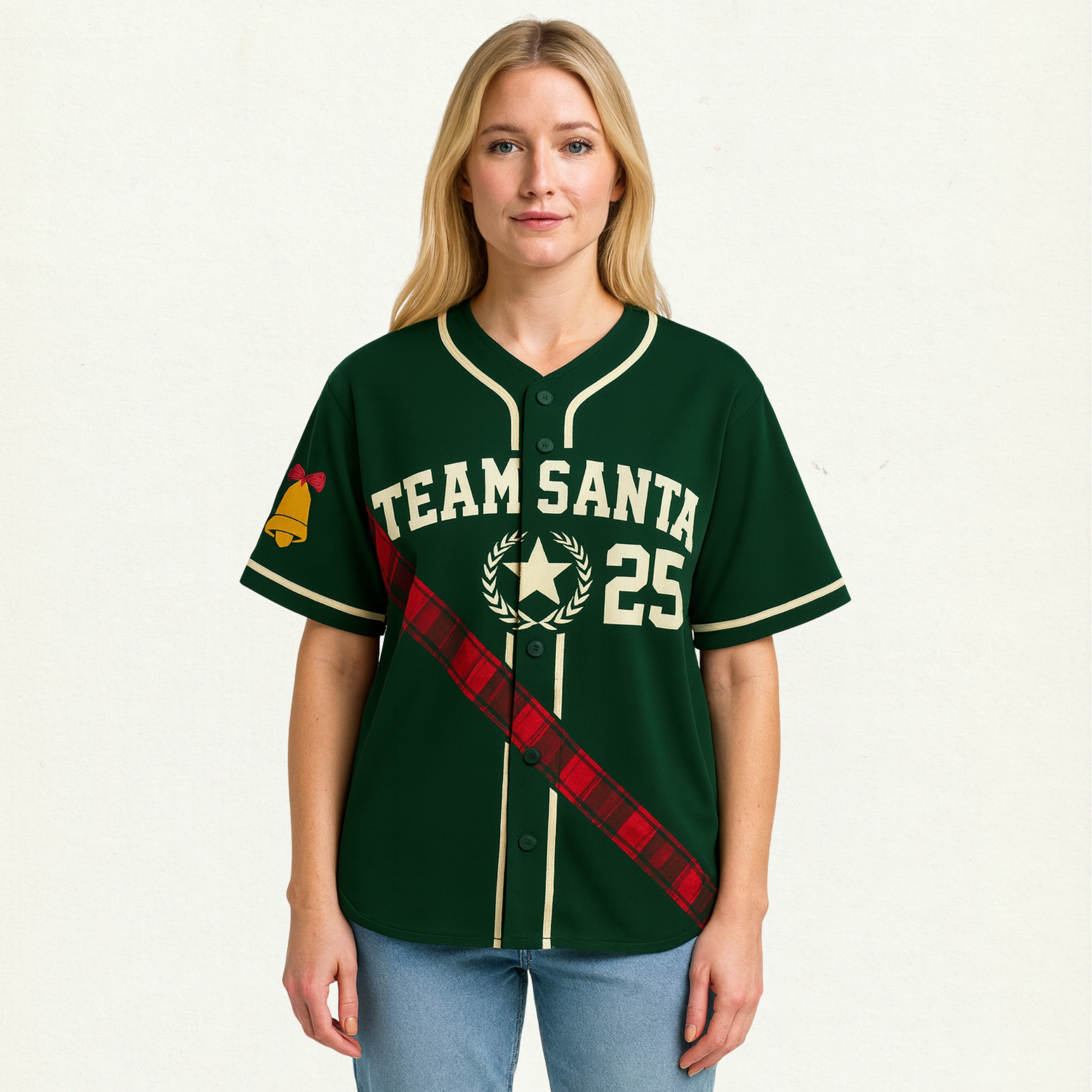 Custom Christmas Baseball Jerseys – Add Your Name & Number