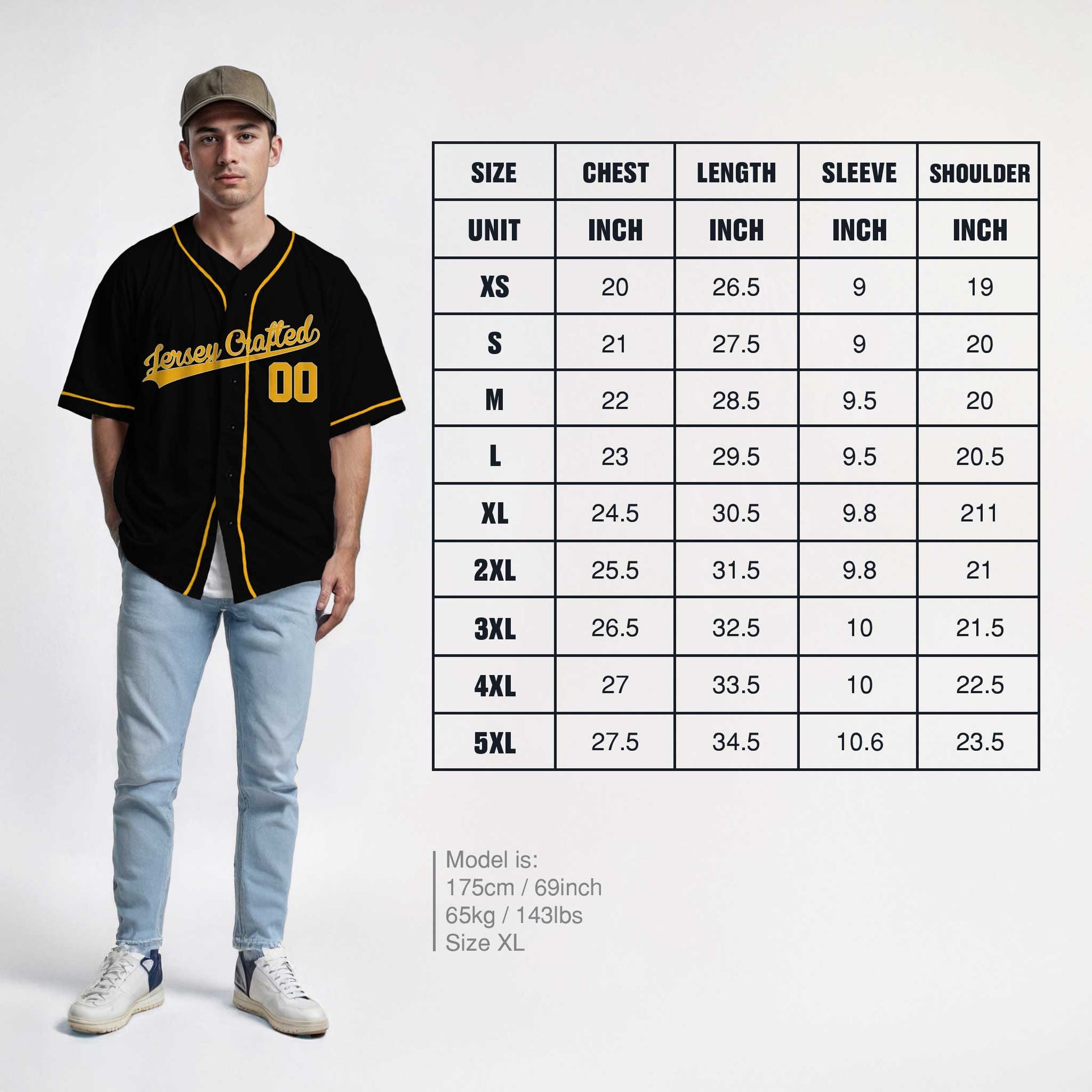 Custom Baseball Jersey Black and Yellow - Design Your Own Jersey