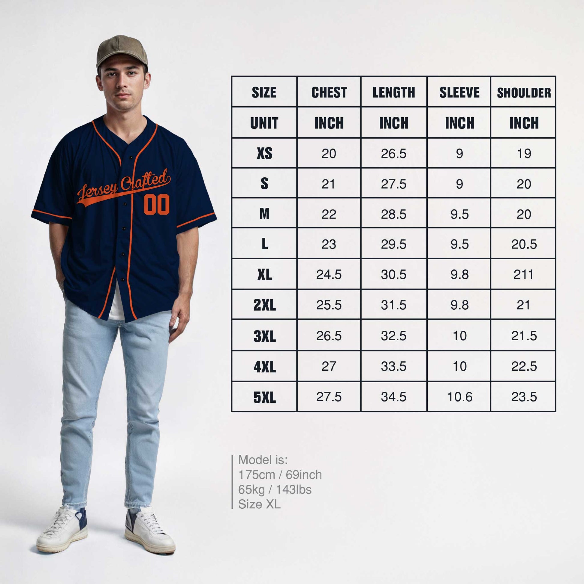 Custom Baseball Jersey Navy and Orange With Piping - Design Your Own Jersey