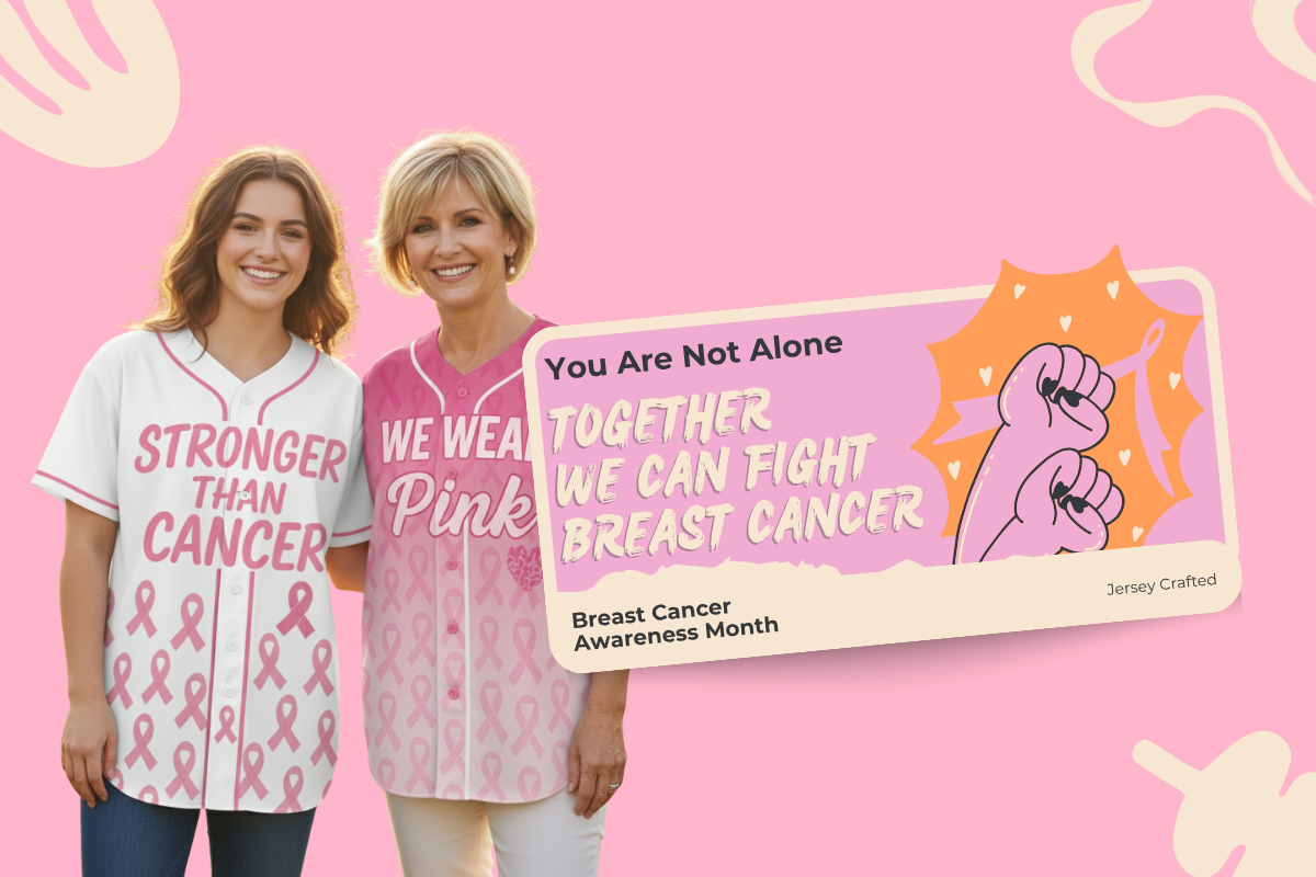 Standing Strong Together: Custom Jersey Designs for Breast Cancer Awareness Month