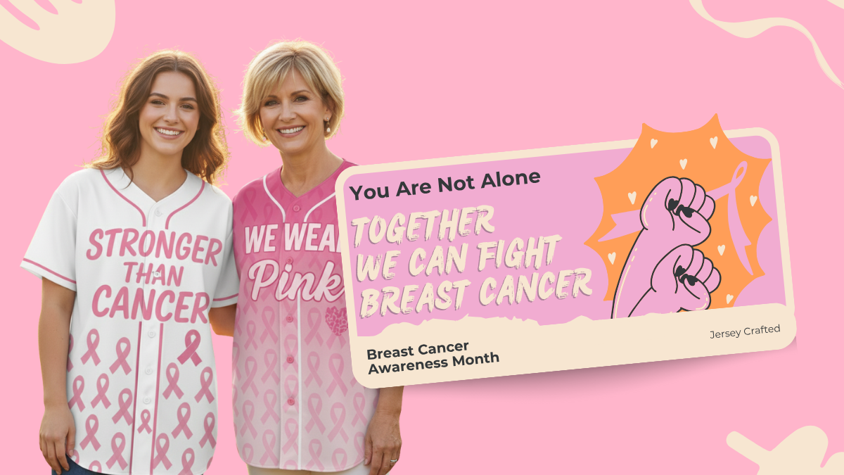 Standing Strong Together: Custom Jersey Designs for Breast Cancer Awareness Month