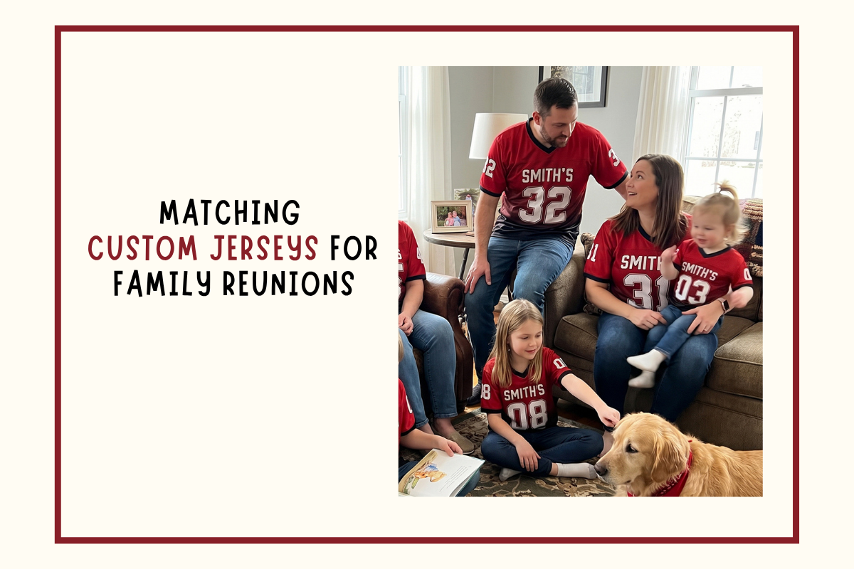 Matching Custom Jerseys for Family Reunions, Summer Trips, and Game Days