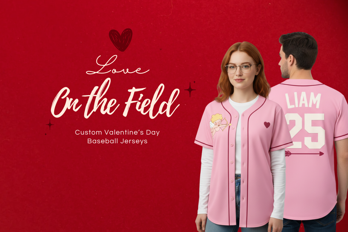 Love on the Field: Custom Valentine’s Day Baseball Jerseys Made to Match