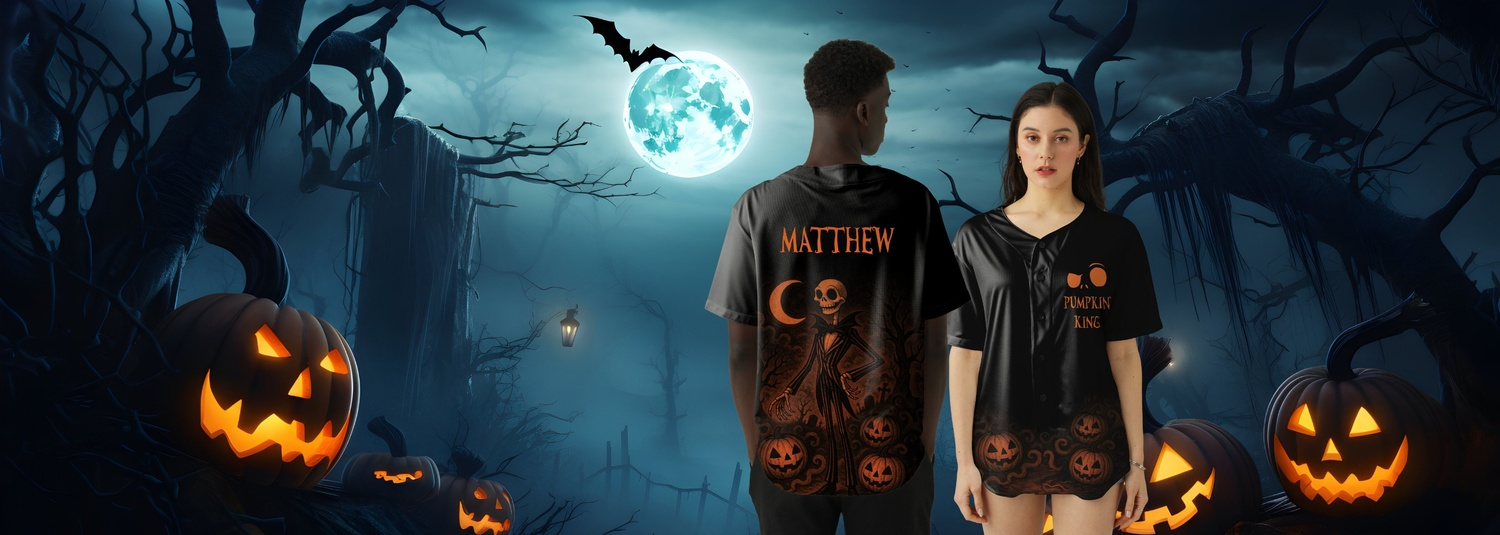 Custom Halloween Baseball Jerseys – Add Your Name