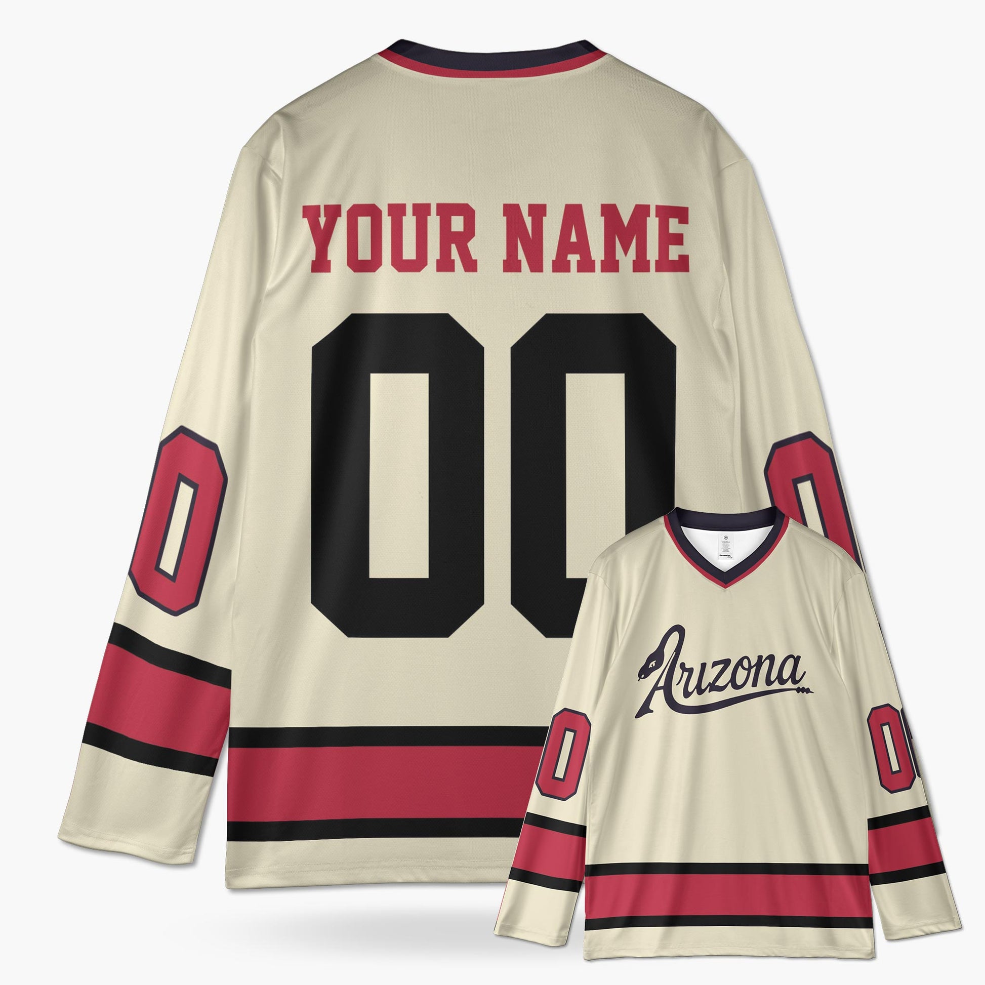 Custom City Hockey Jersey - Arizona Beige - Design Your Own
