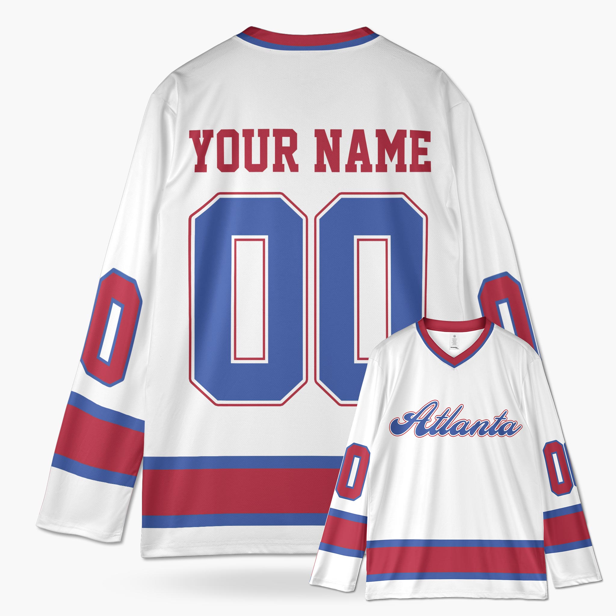 Custom City Hockey Jersey - Atlanta White - Design Your Own