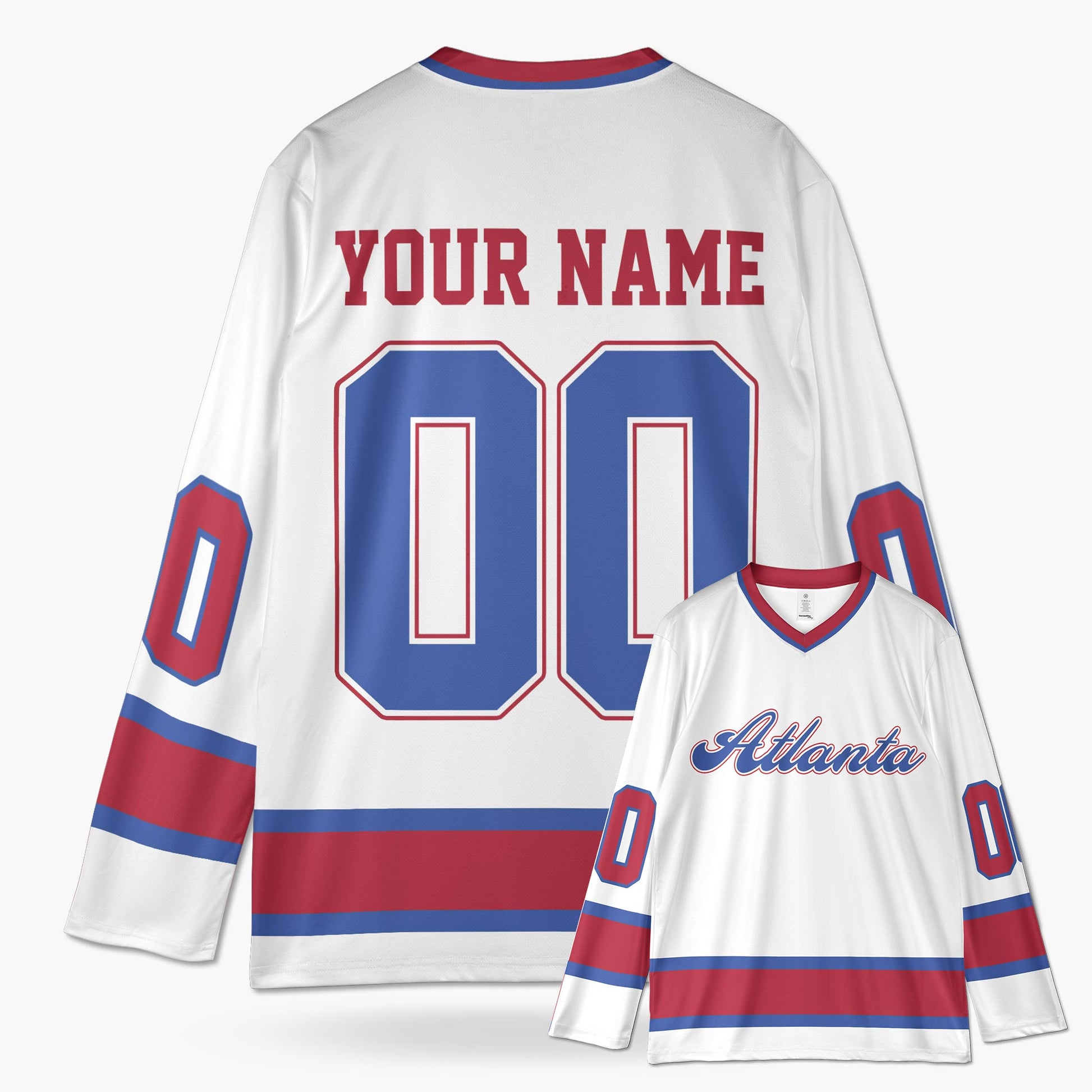 Custom City Hockey Jersey - Atlanta White - Design Your Own