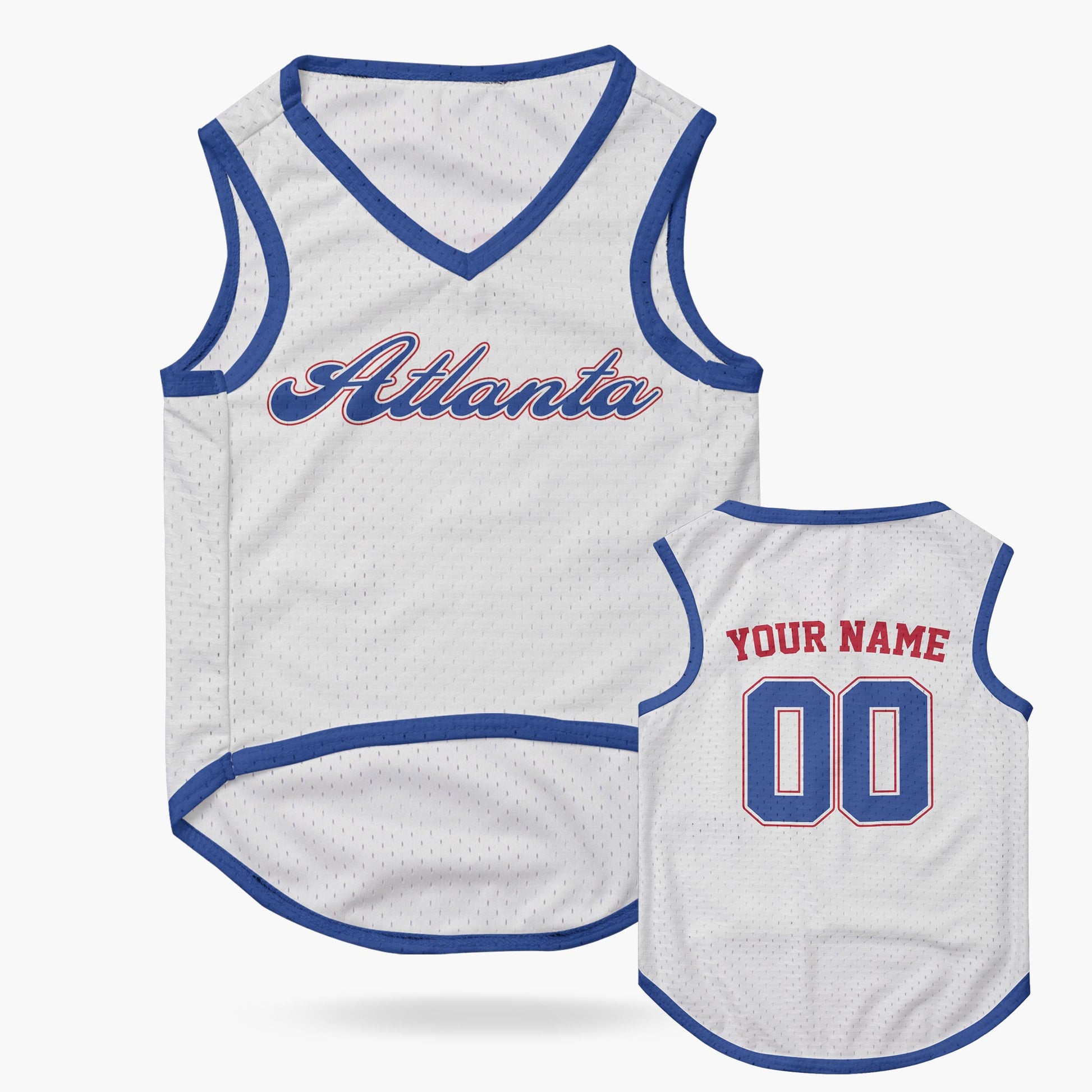 Custom City Pet Jersey Atlanta White - Design Your Own