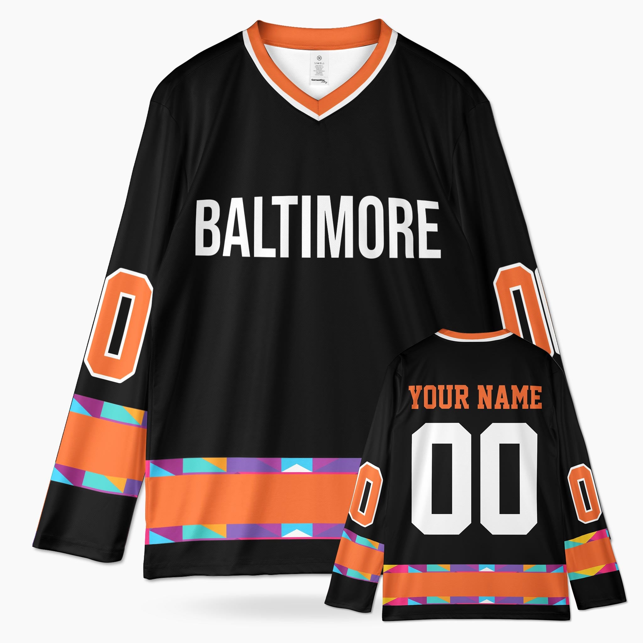 Custom City Hockey Jersey - Baltimore Black - Design Your Own