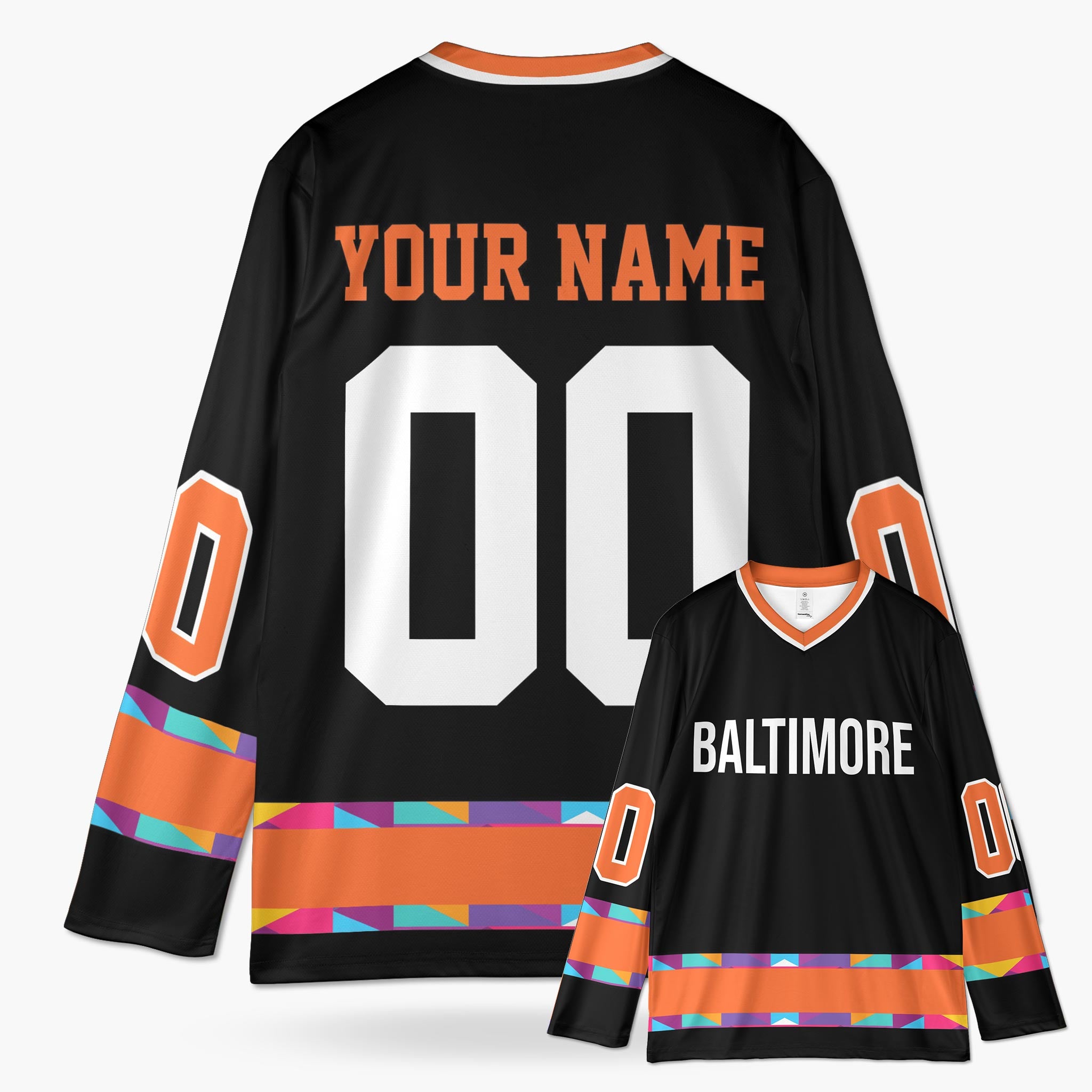 Custom City Hockey Jersey - Baltimore Black - Design Your Own
