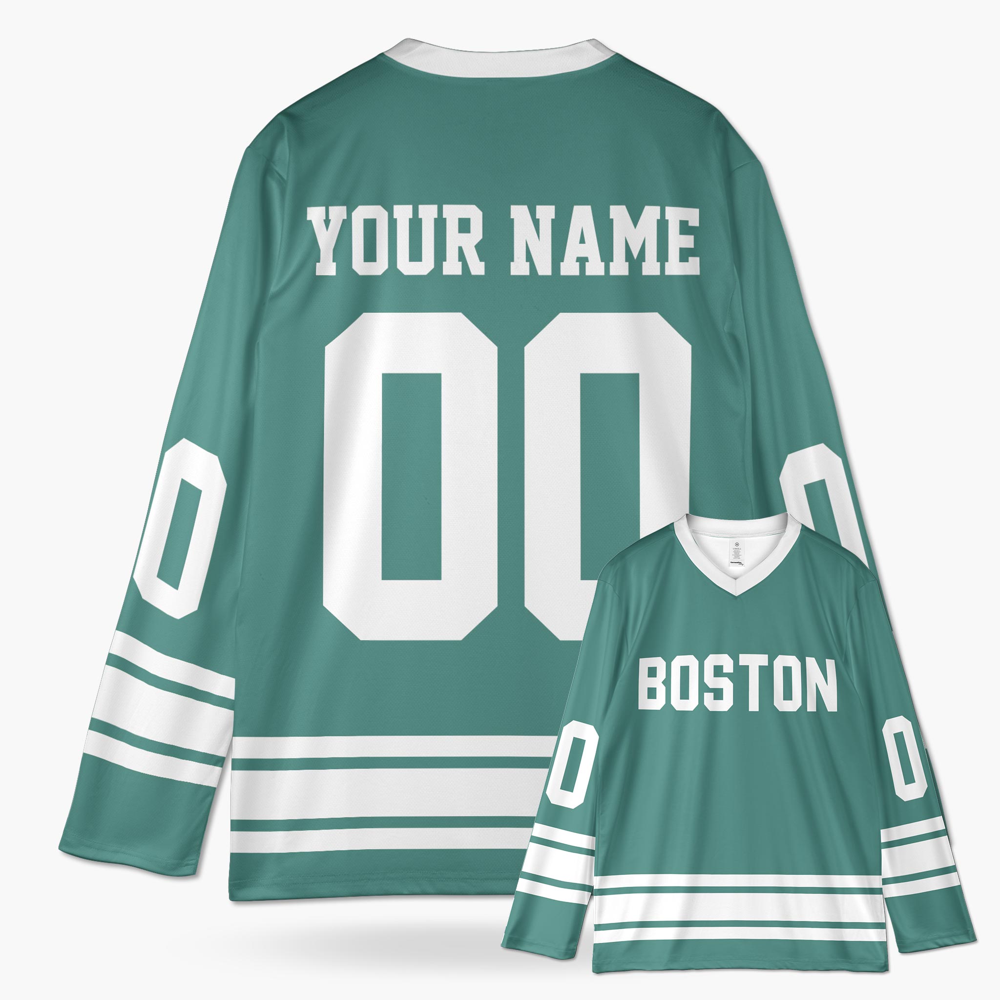 Custom City Hockey Jersey - Boston Green - Design Your Own
