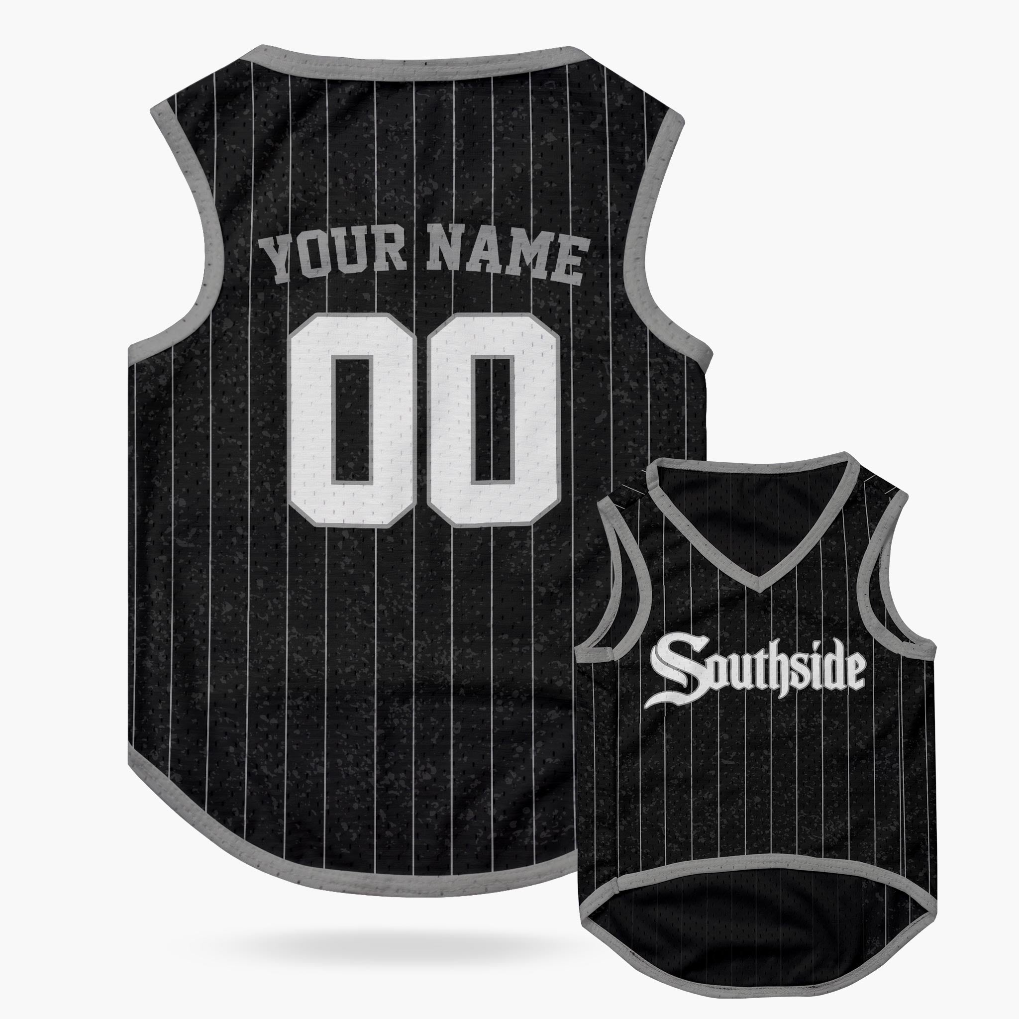 Custom City Pet Jersey Chicago Southside Black - Design Your Own