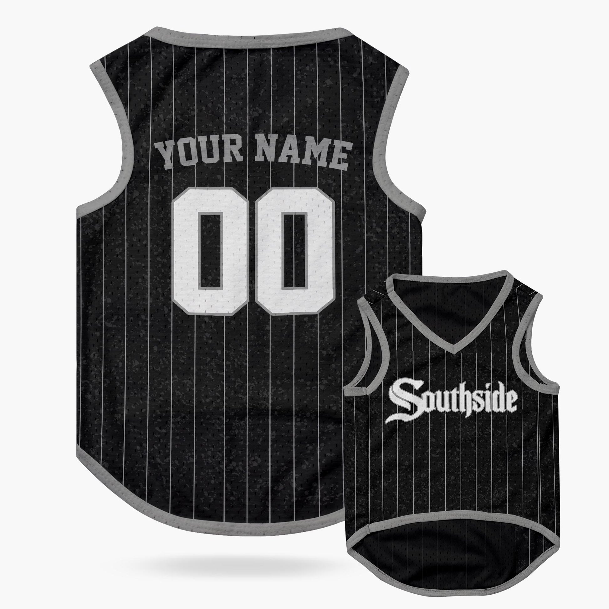 Custom City Pet Jersey Chicago Southside Black - Design Your Own