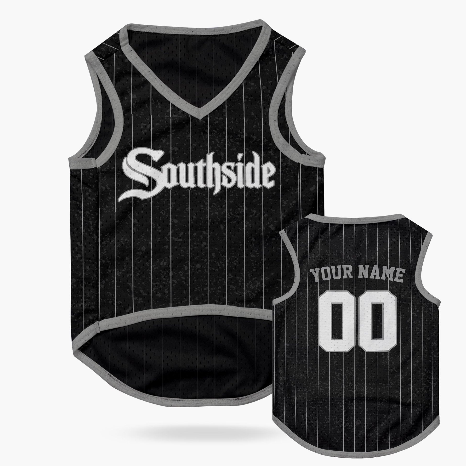 Custom City Pet Jersey Chicago Southside Black - Design Your Own