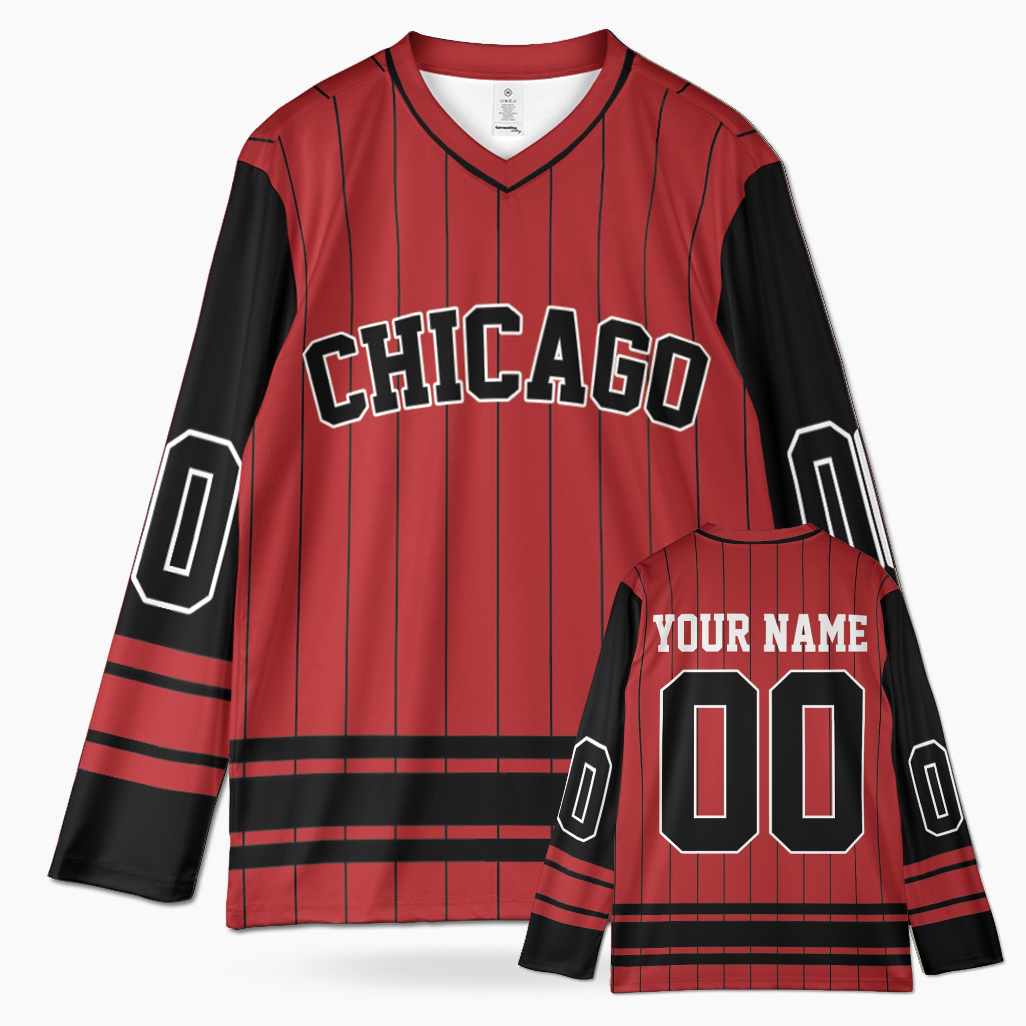 Custom City Hockey Jersey - Chicago Red - Design Your Own
