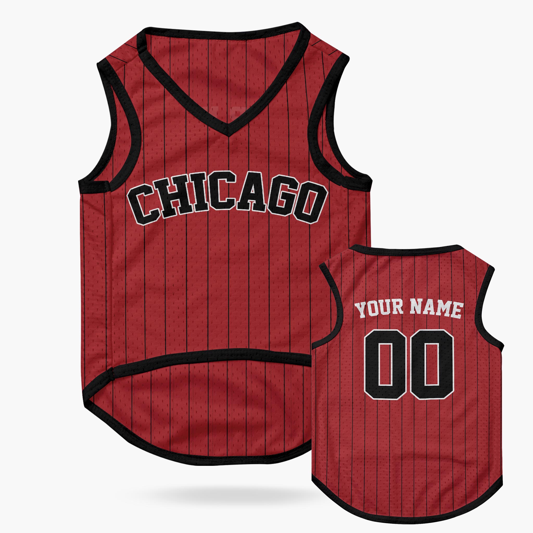 Custom City Pet Jersey Chicago Red - Design Your Own