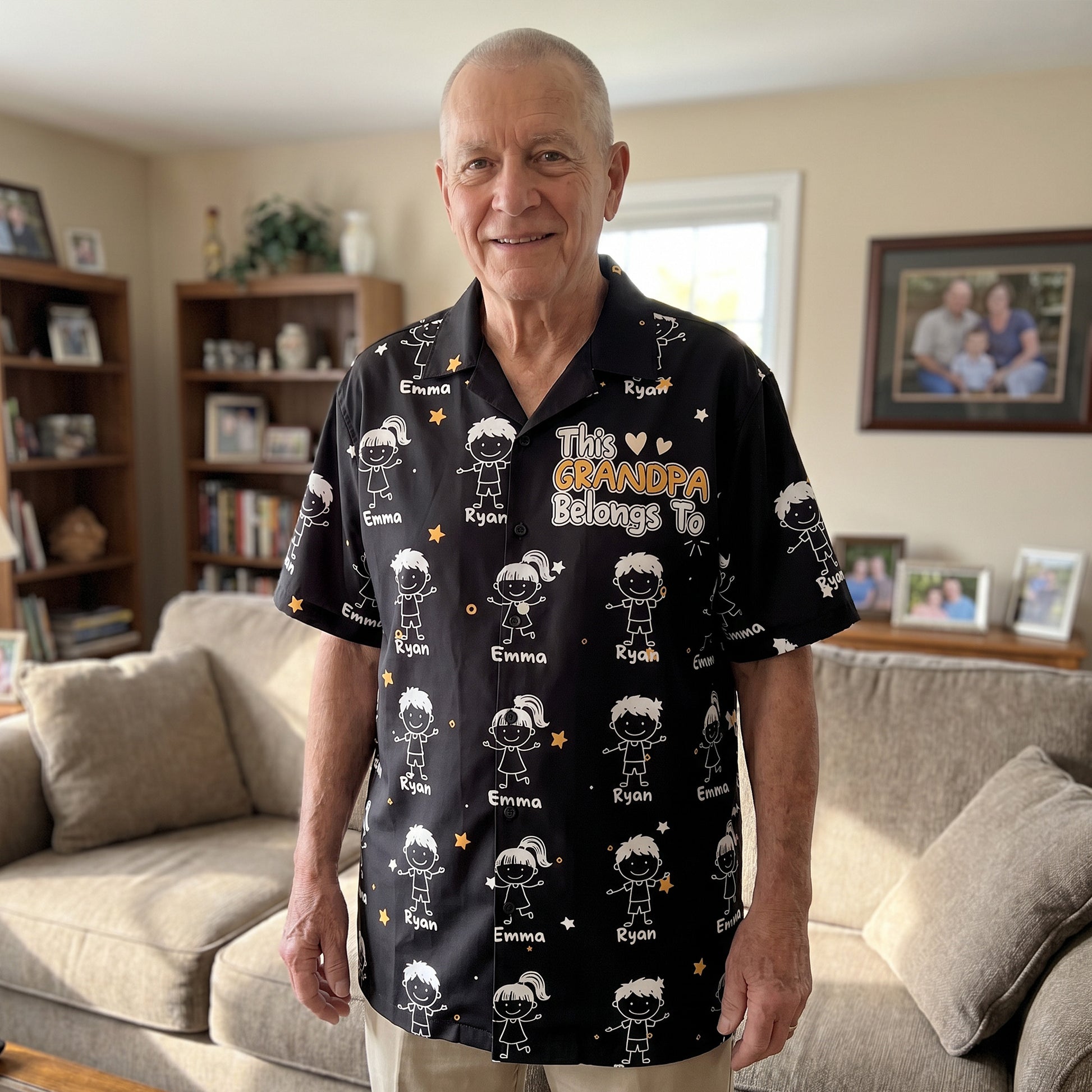 Custom Grandpa Hawaiian Shirt This Grandpa Belongs to – Add Names