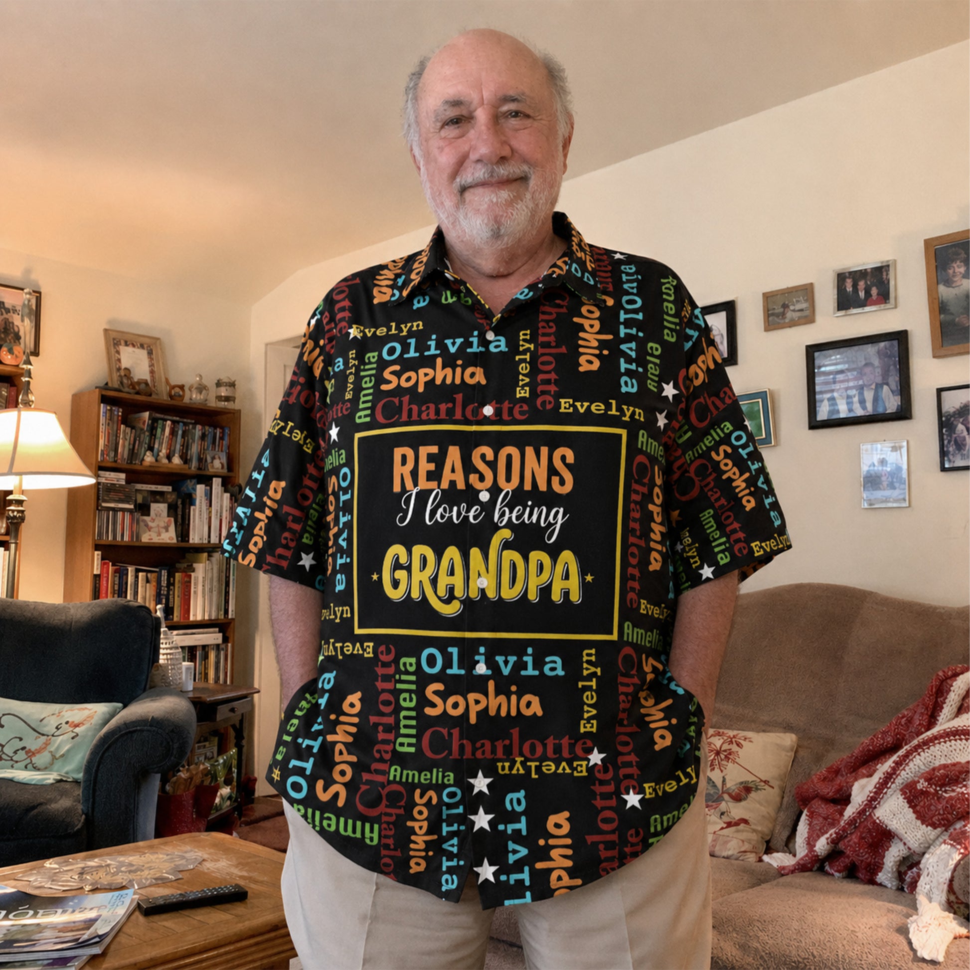 Custom Grandpa Hawaiian Shirt Reasons I Love Being Grandpa – Add Names