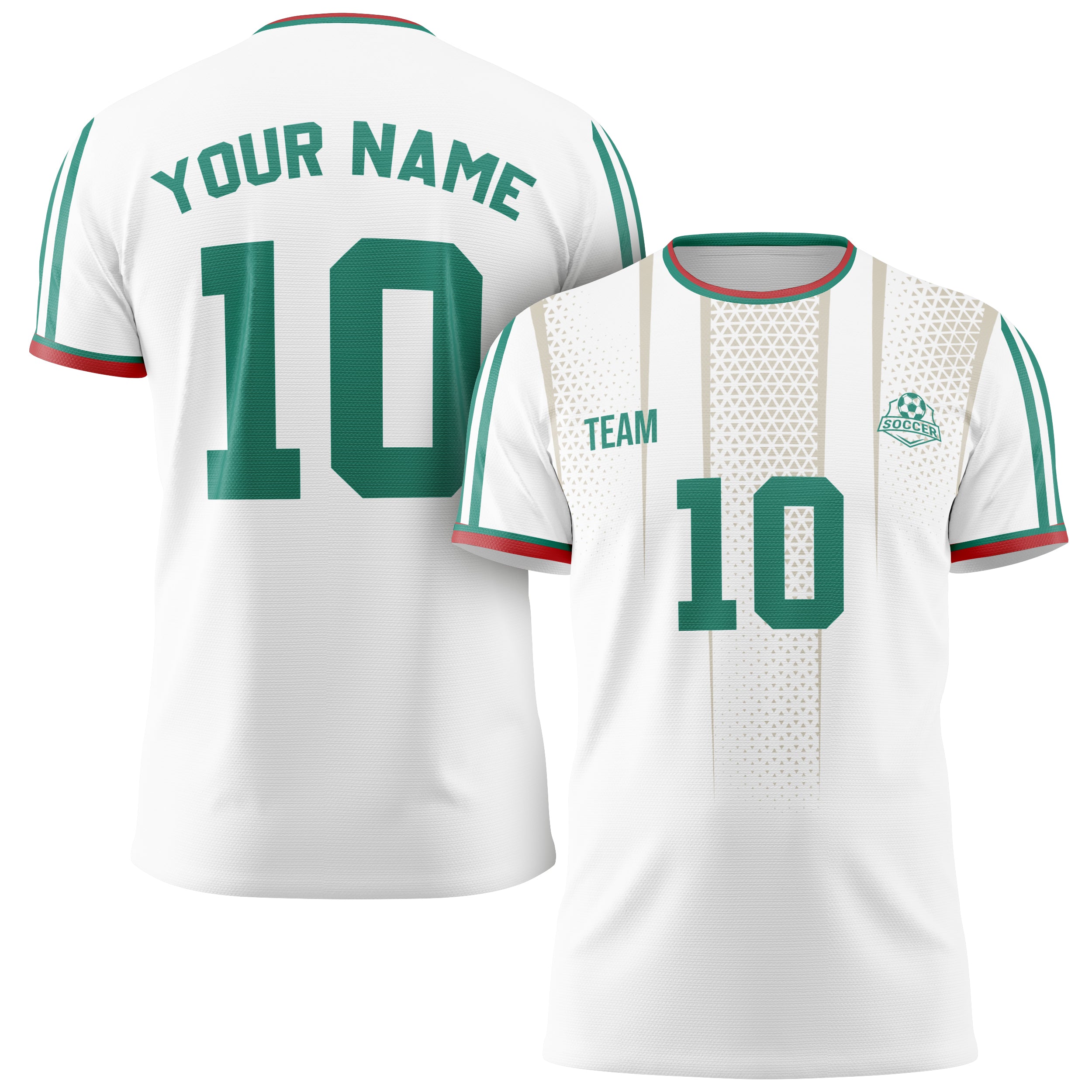 Custom Algeria Soccer Jersey 2026 White Beige and Green - Design Your Own