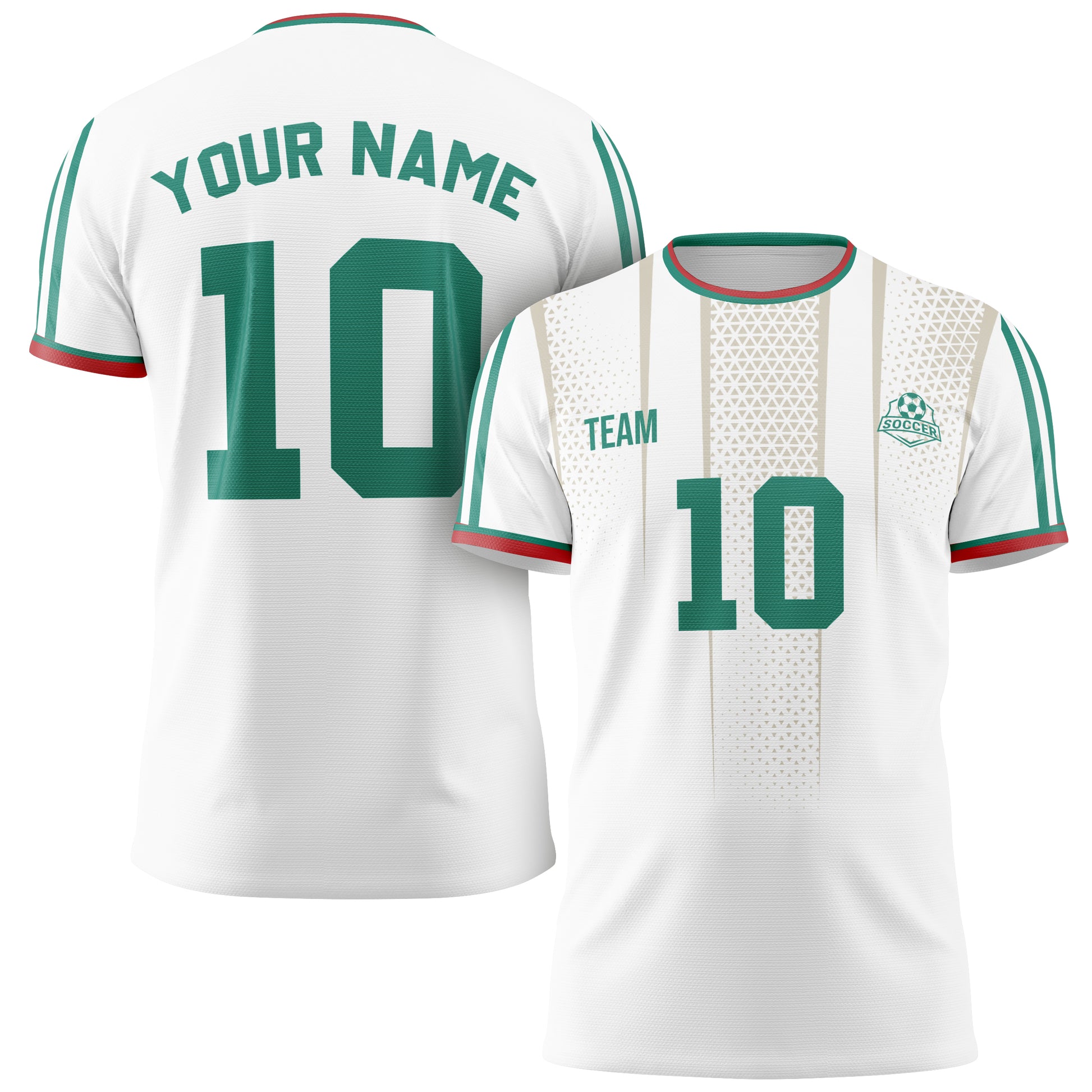 Custom Algeria Soccer Jersey 2026 White Beige and Green - Design Your Own