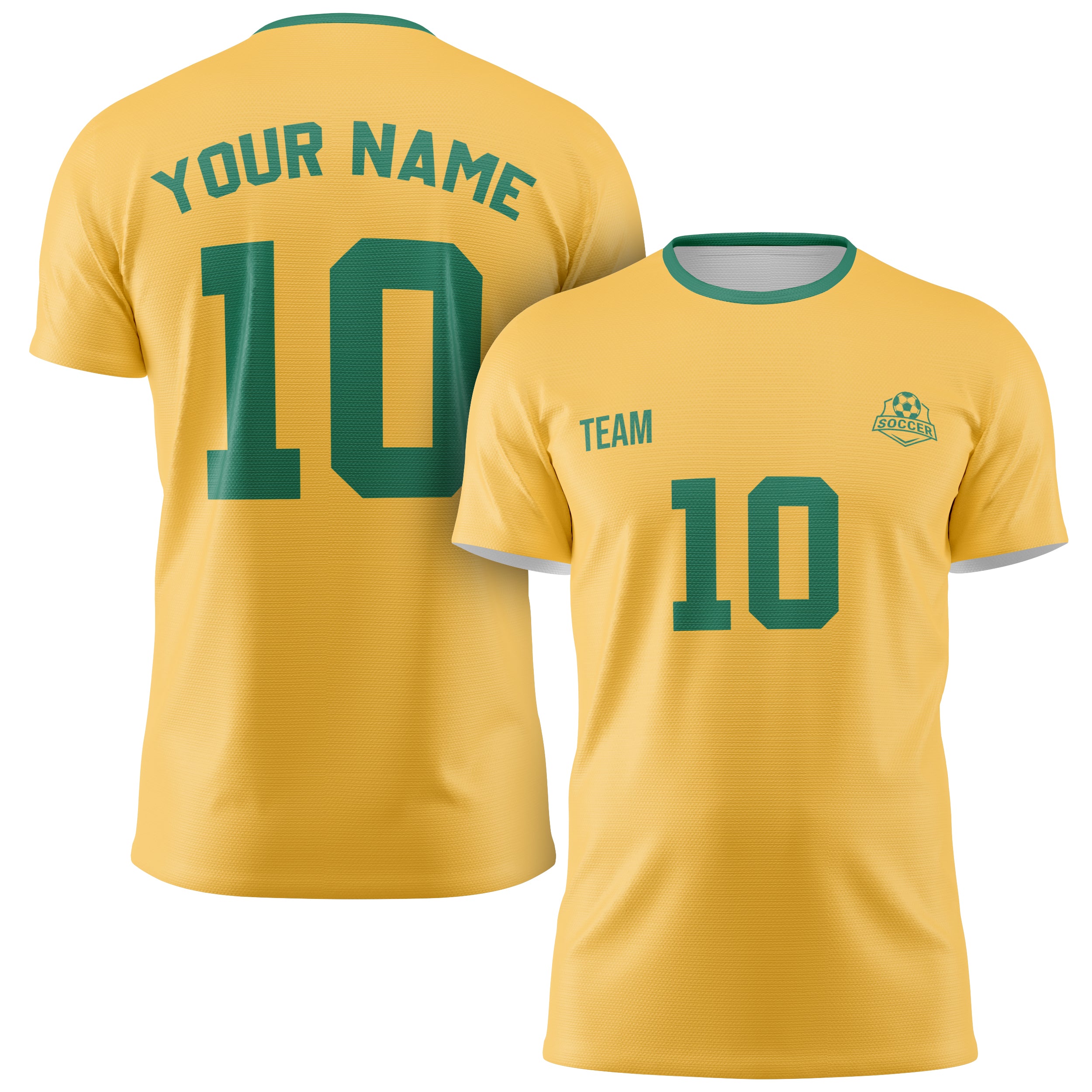 Custom Australia Soccer Jersey 2026 Gold and Green - Design Your Own
