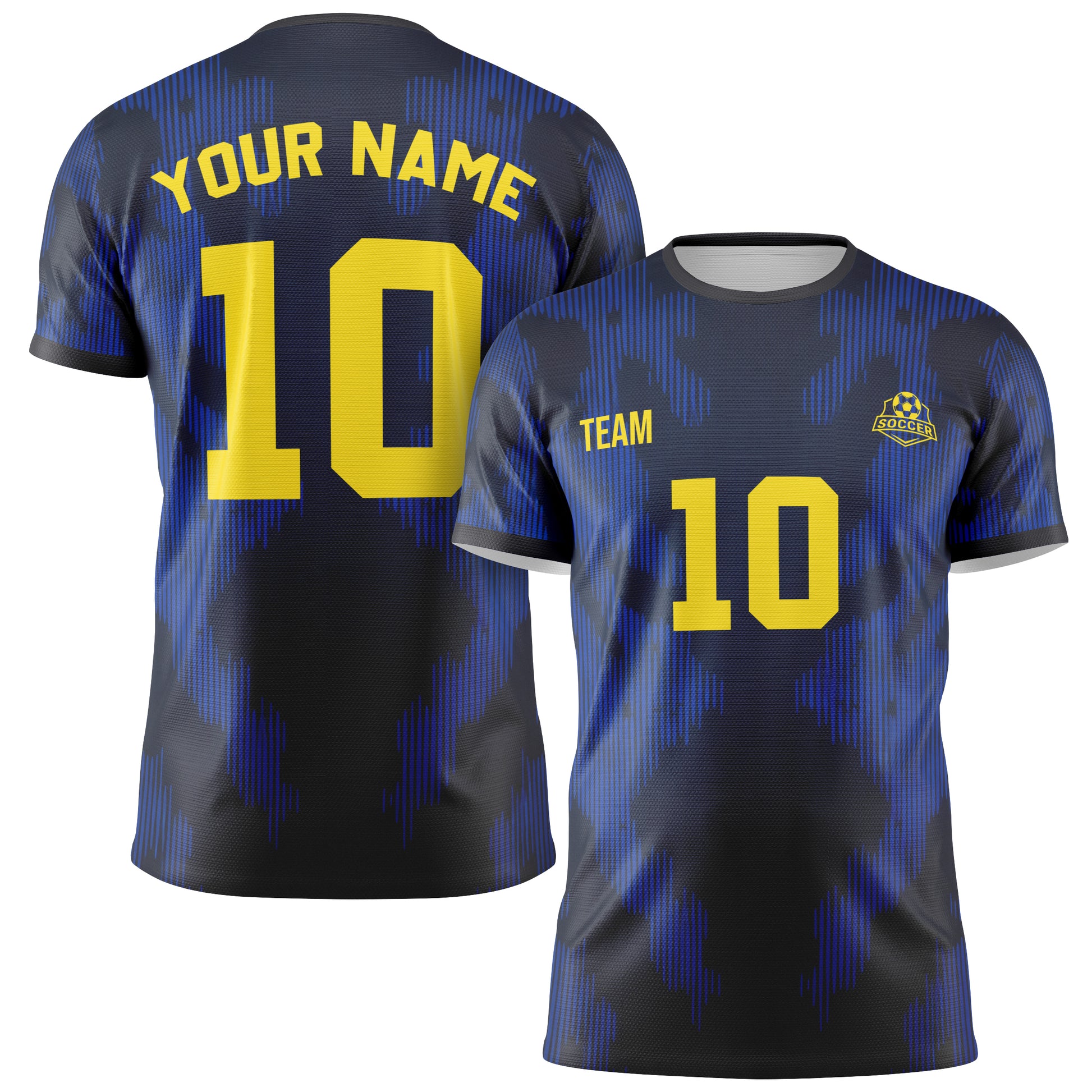 Custom Brazil Soccer Jersey 2026 Navy and Yellow - Design Your Own