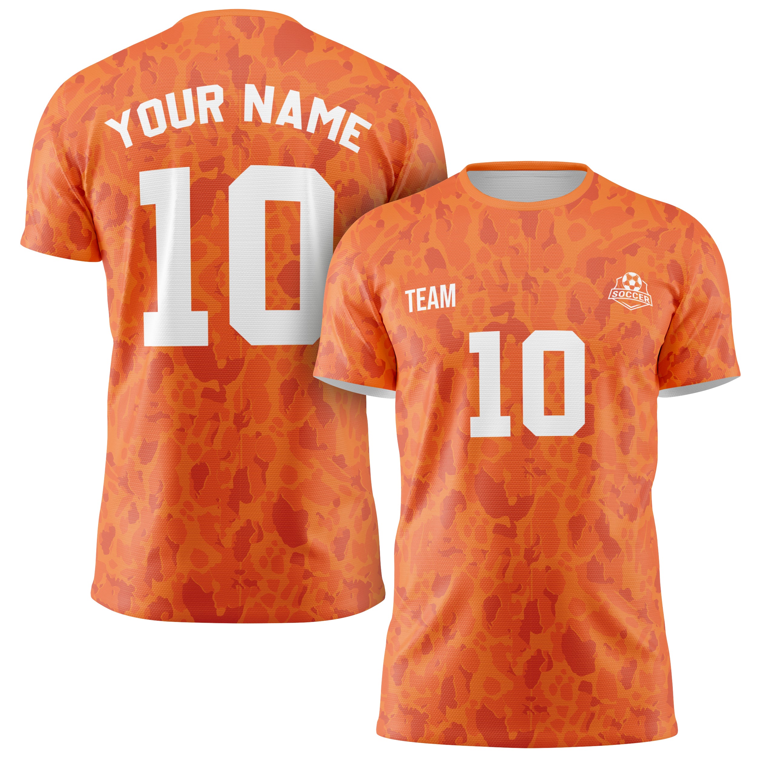 Custom Ivory Coast Soccer Jersey 2026 Orange and White - Design Your Own