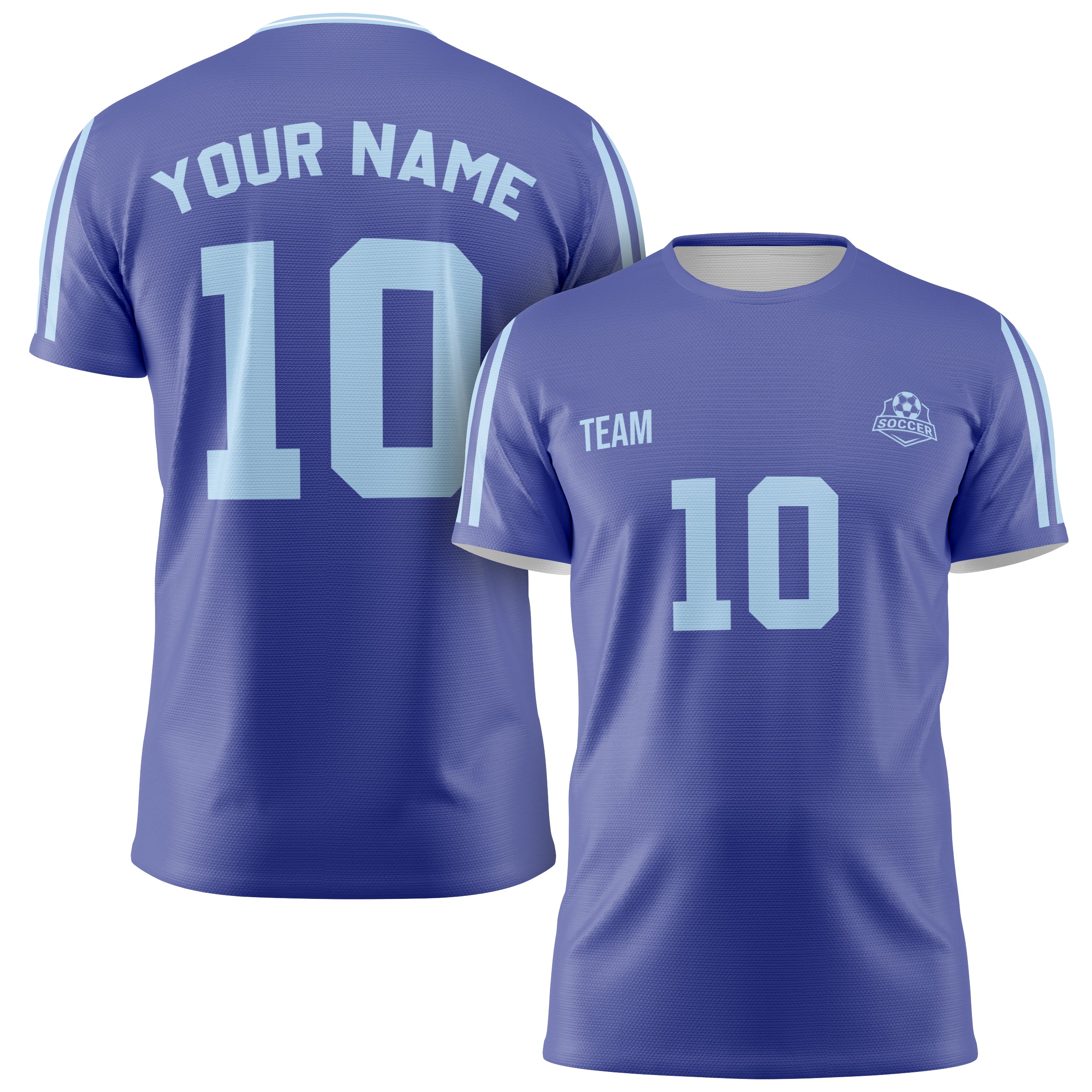 Custom Curaçao Soccer Jersey 2026 Cobalt and Light Blue - Design