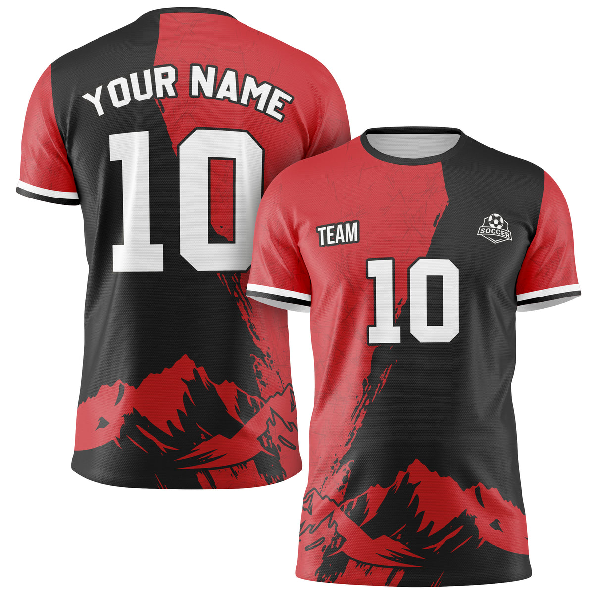 Custom Austria Soccer Jersey 2026 Red Black and White - Design Your Own