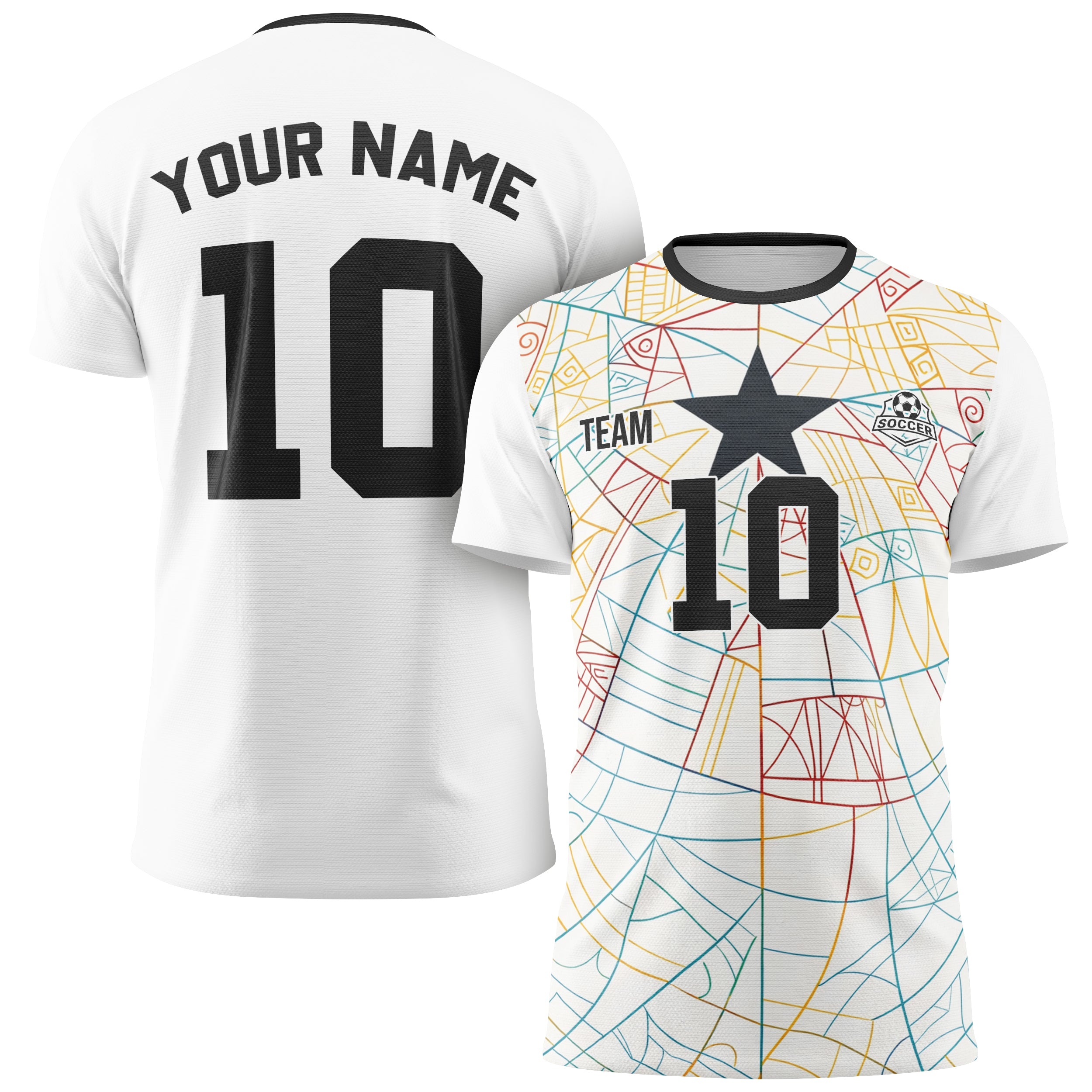 Custom Ghana  Soccer Jersey 2026 White Teal and Black - Design Your Own