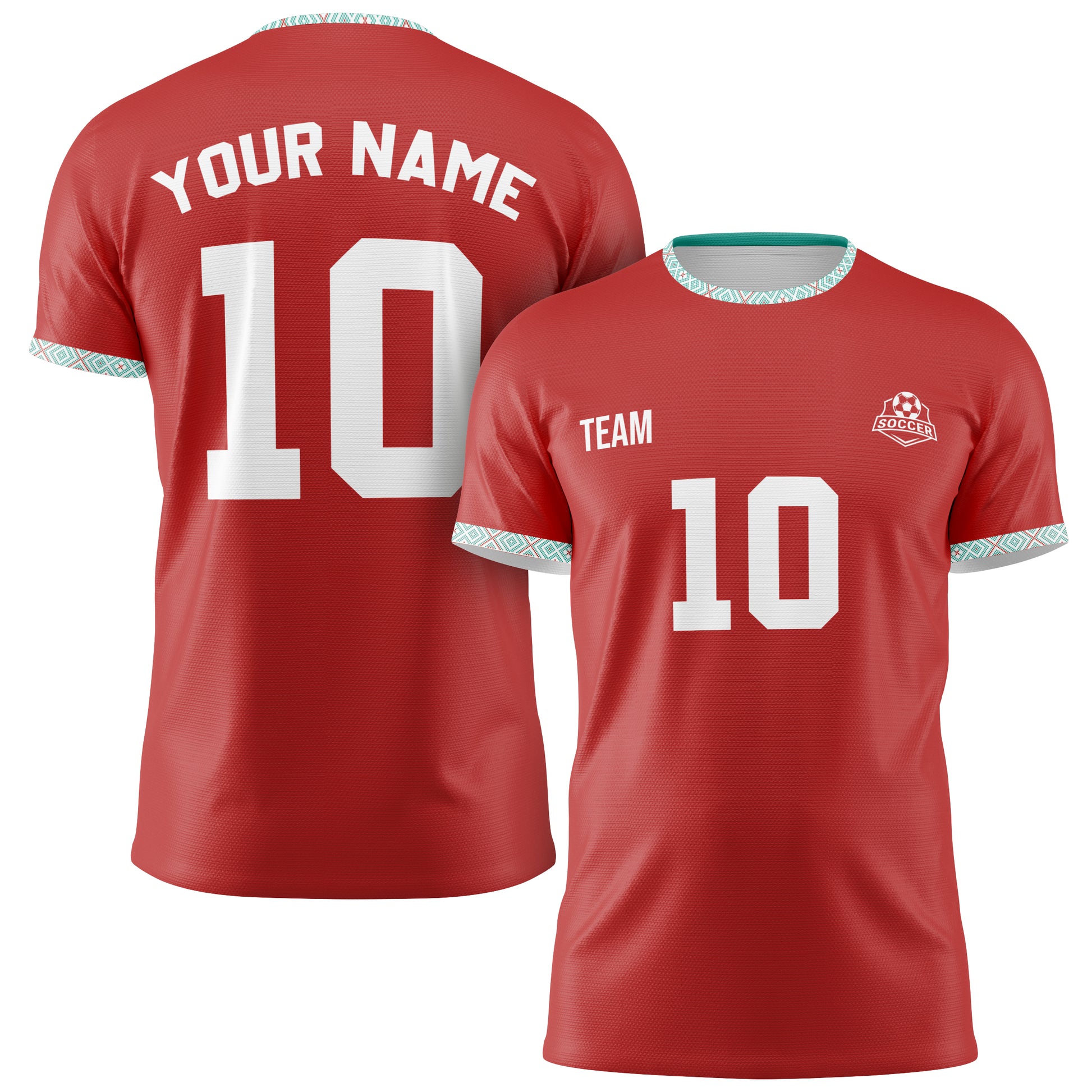 Custom Morocco Soccer Jersey 2026 Red and White - Design Your Own