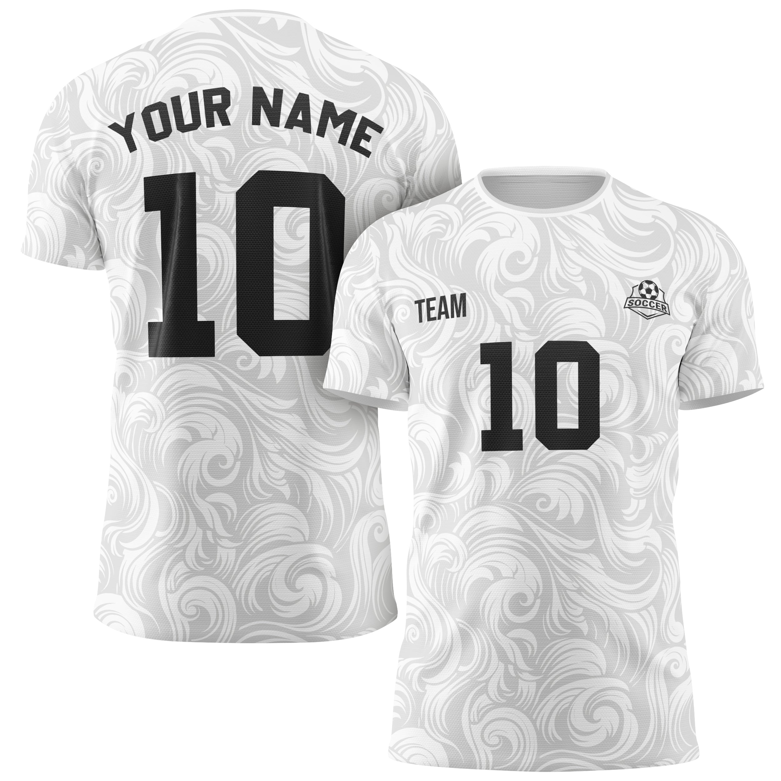 Custom New Zealand Soccer Jersey 2026 Light Gray and Black - Design Your Own