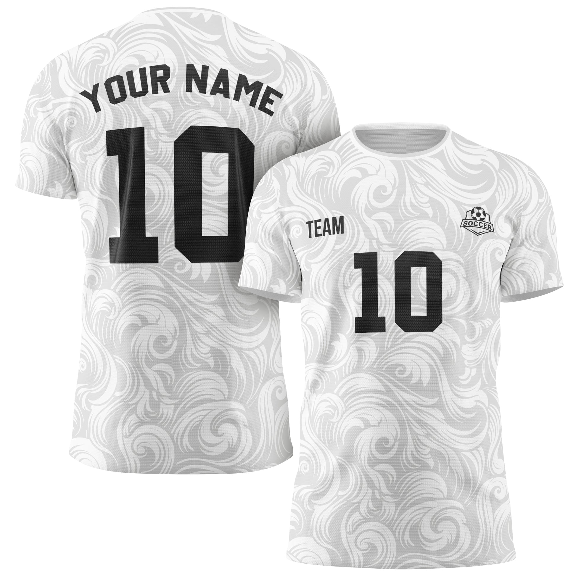 Custom New Zealand Soccer Jersey 2026 Light Gray and Black - Design Your Own