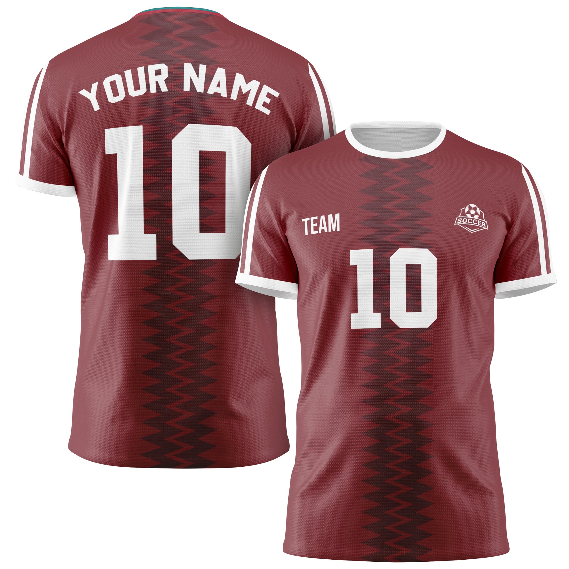 Custom Qatar Soccer Jersey 2026 Wine and White - Design Your Own