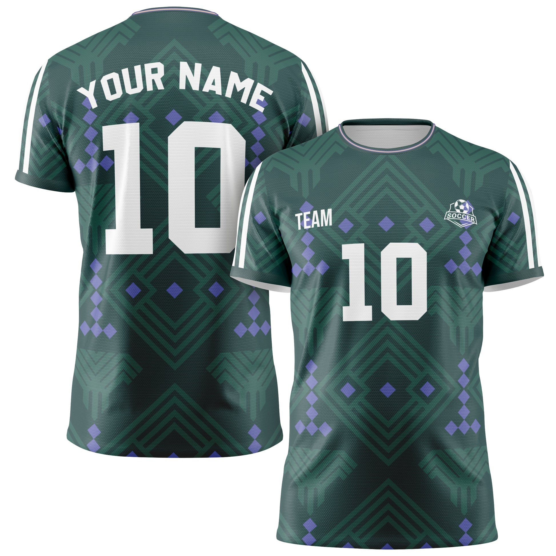 Custom Saudi Arabia Soccer Jersey 2026 Dark Green and White - Design Your Own