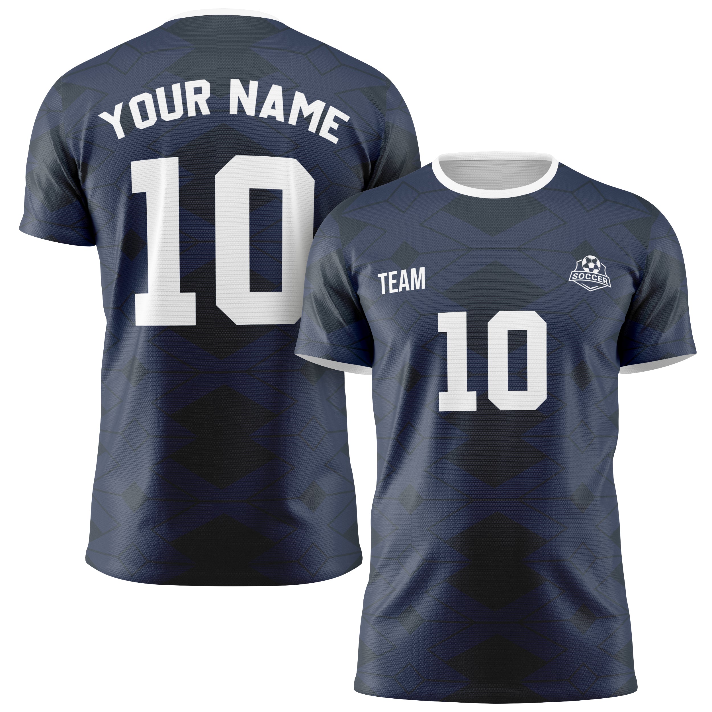 Custom Scotland Soccer Jersey 2026 Midnight Blue and White - Design Your Own