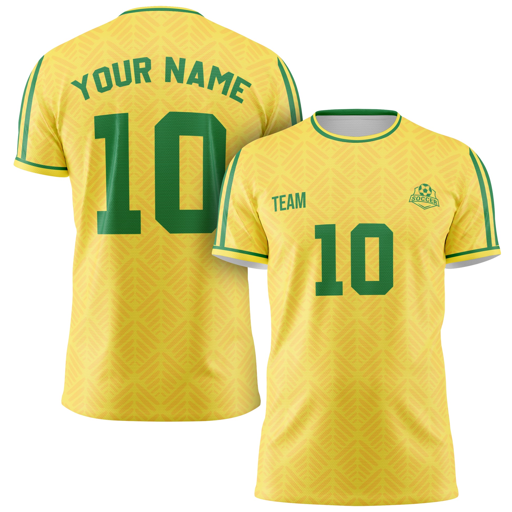 Custom South Africa Soccer Jersey 2026 Yellow and Green - Design Your Own