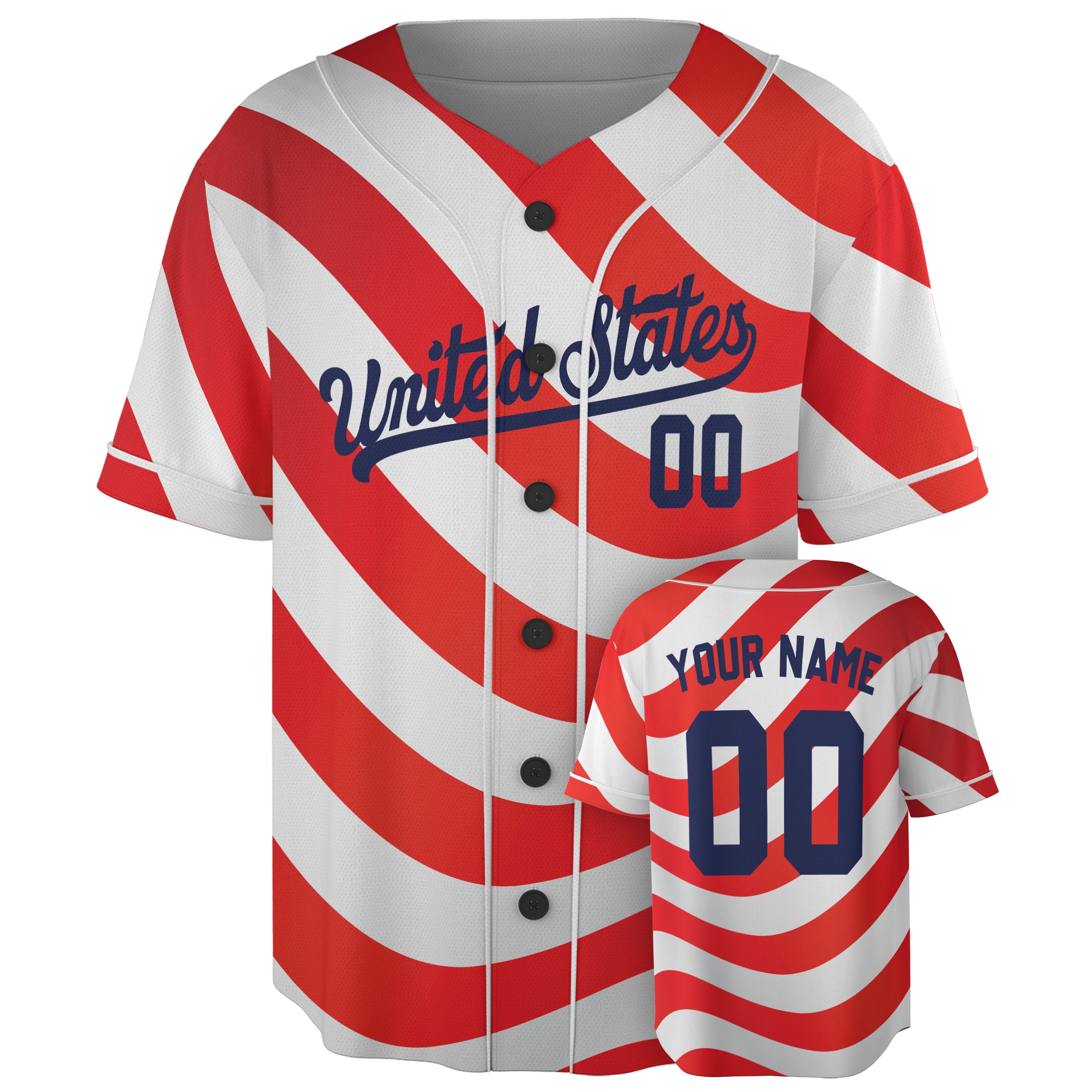 Custom USA Jersey American Fan Red – Personalized Name Number