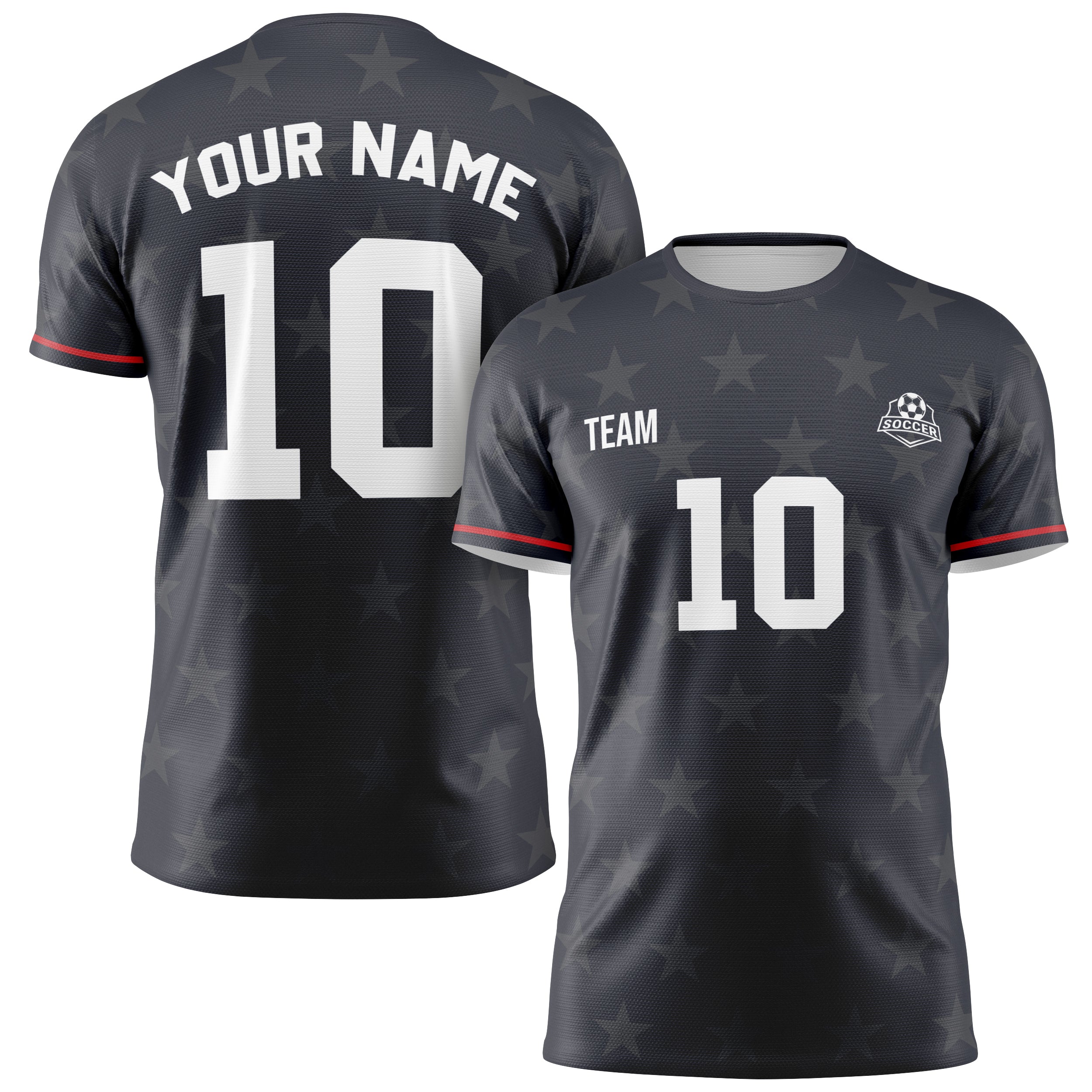 Custom 2026 Soccer Jersey Charcoal and White - Design Your Own