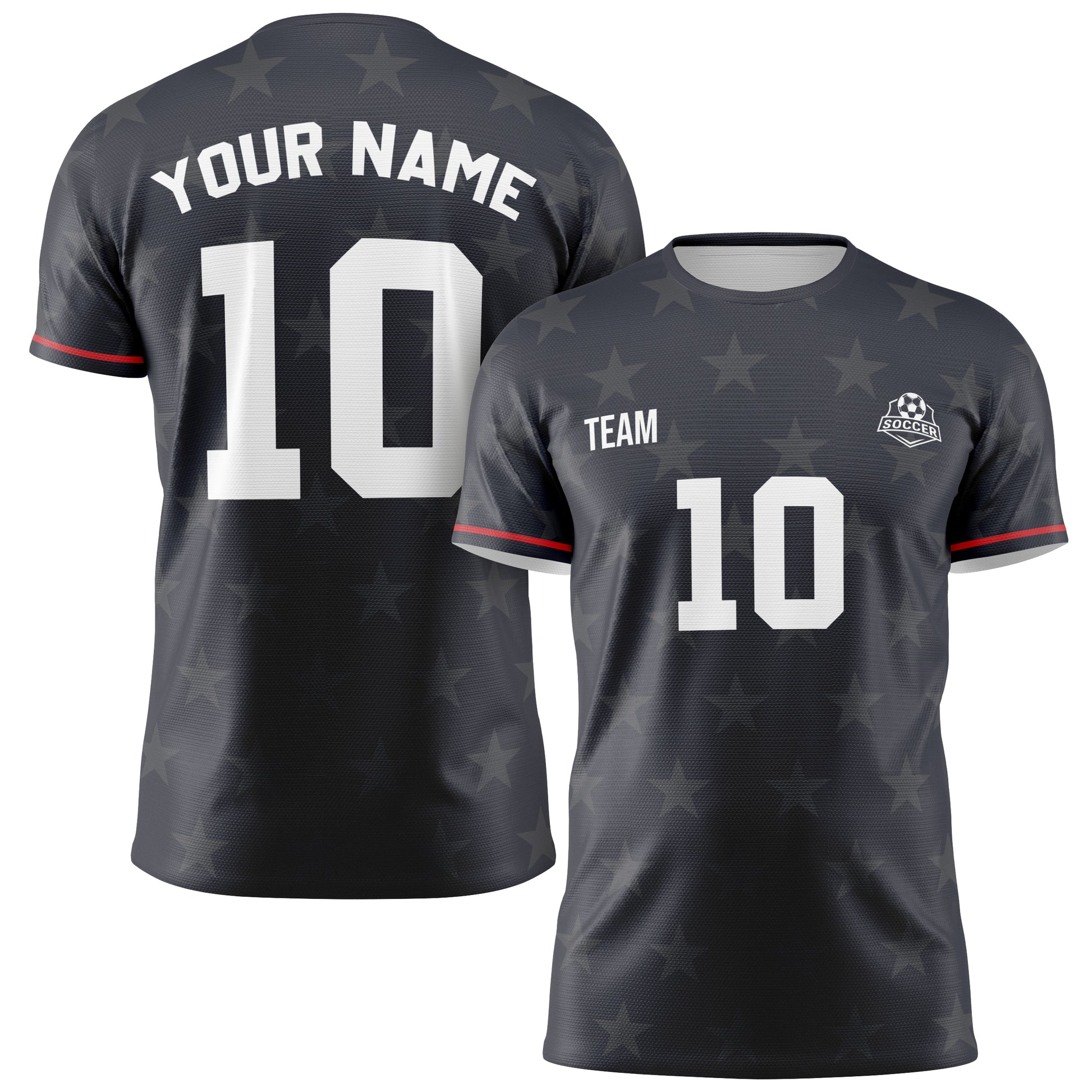 Custom USA Soccer Jersey 2026 Charcoal and White - Design Your Own