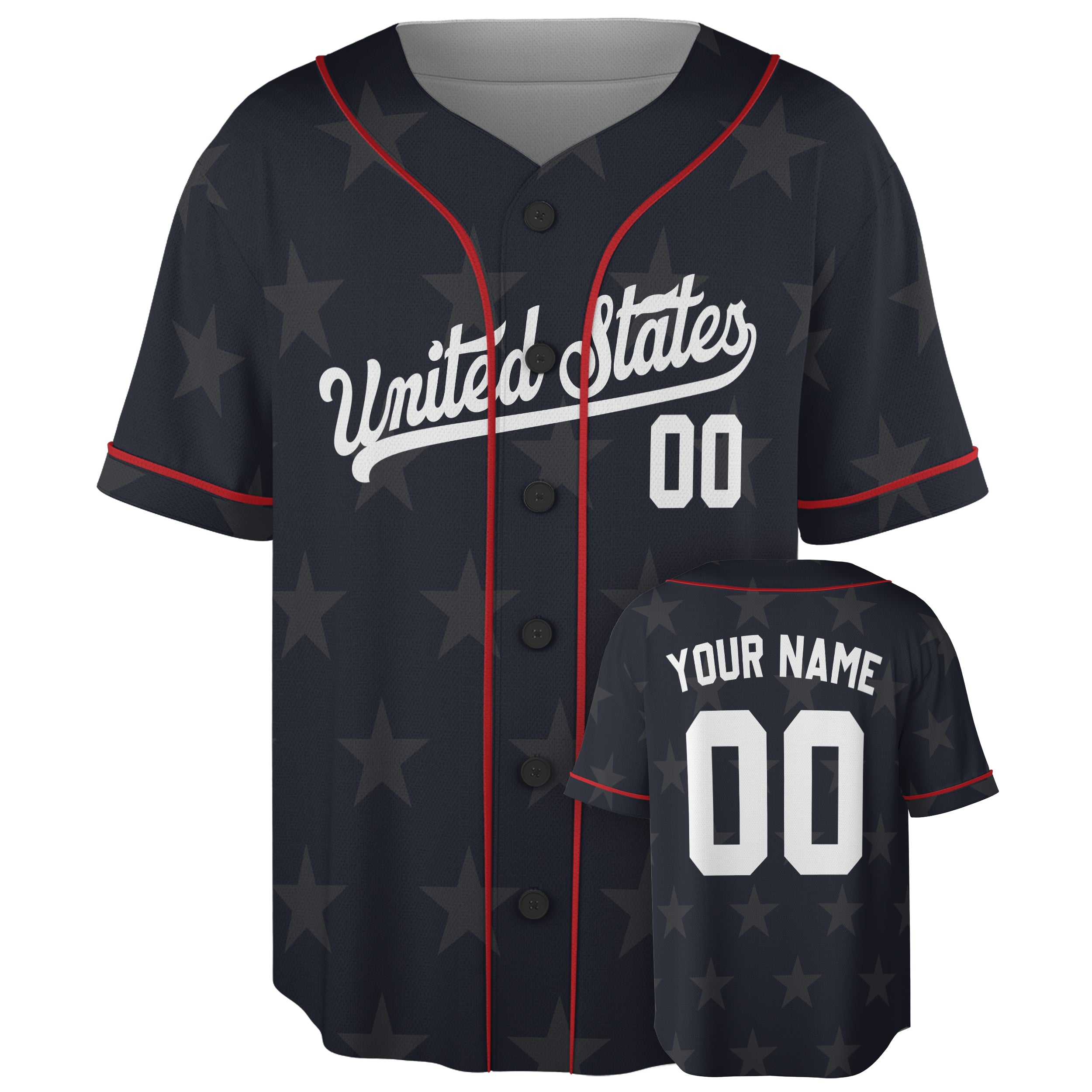 Custom USA Jersey American Fan Charcoal – Personalized Name Number