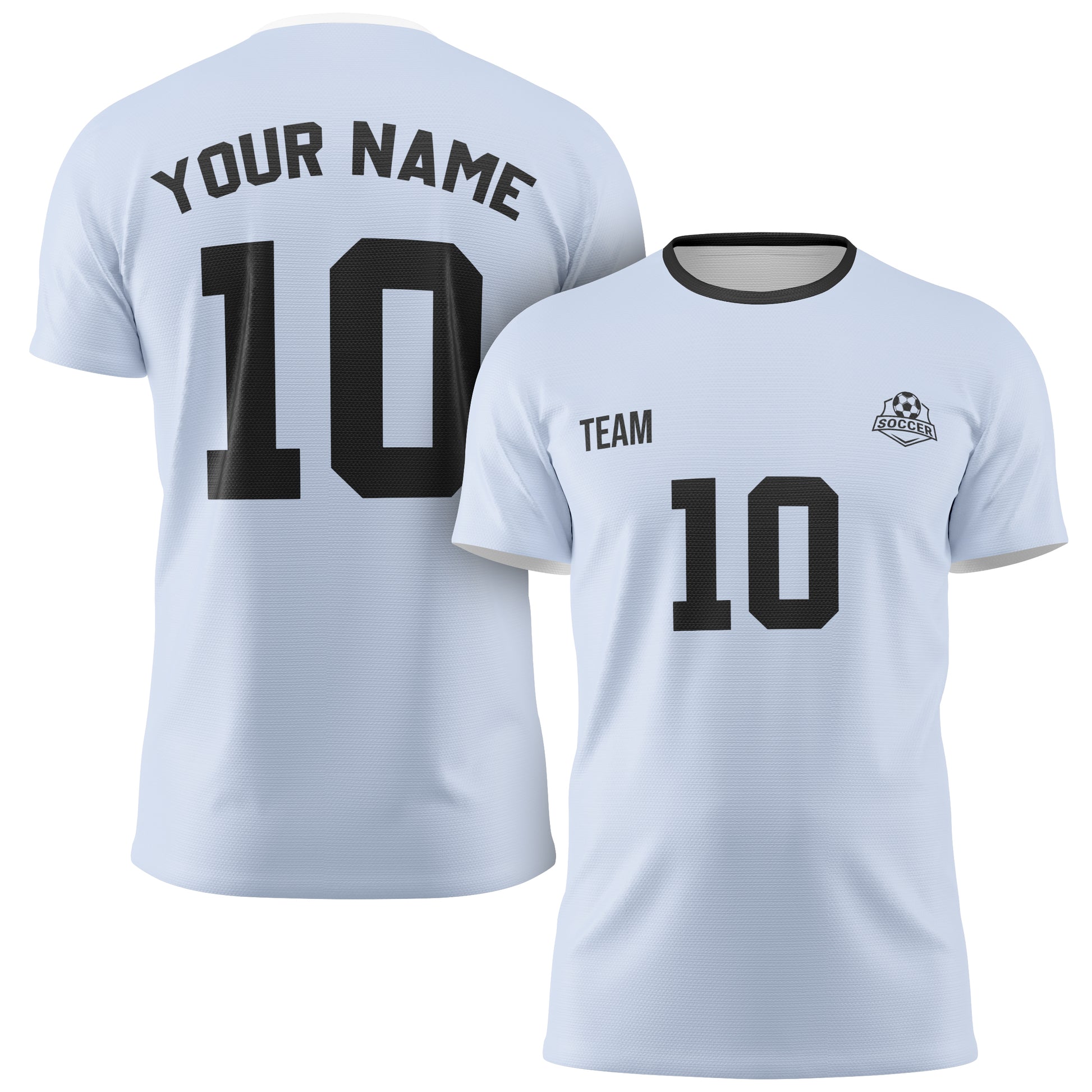 Custom Uruguay Soccer Jersey 2026 Light Blue and Black - Design Your Own