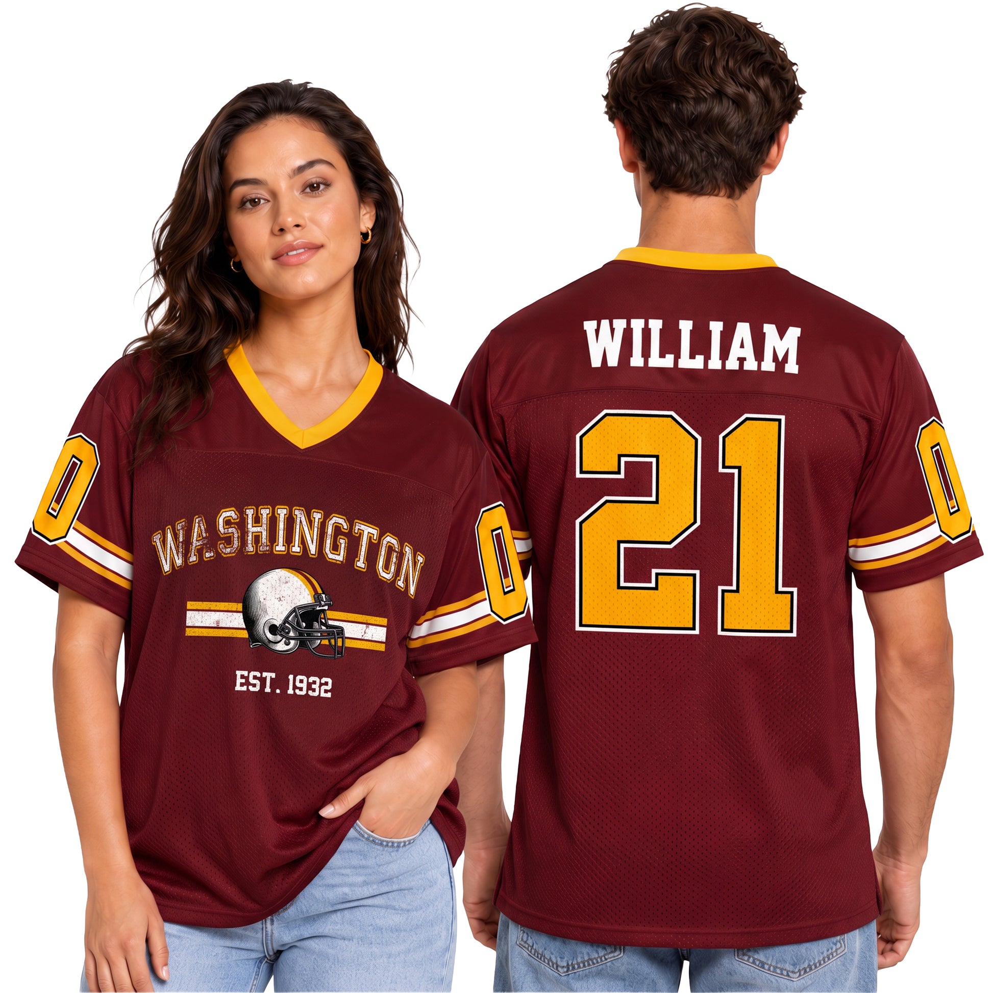 Custom City Football Jersey Washington - Design Your Own