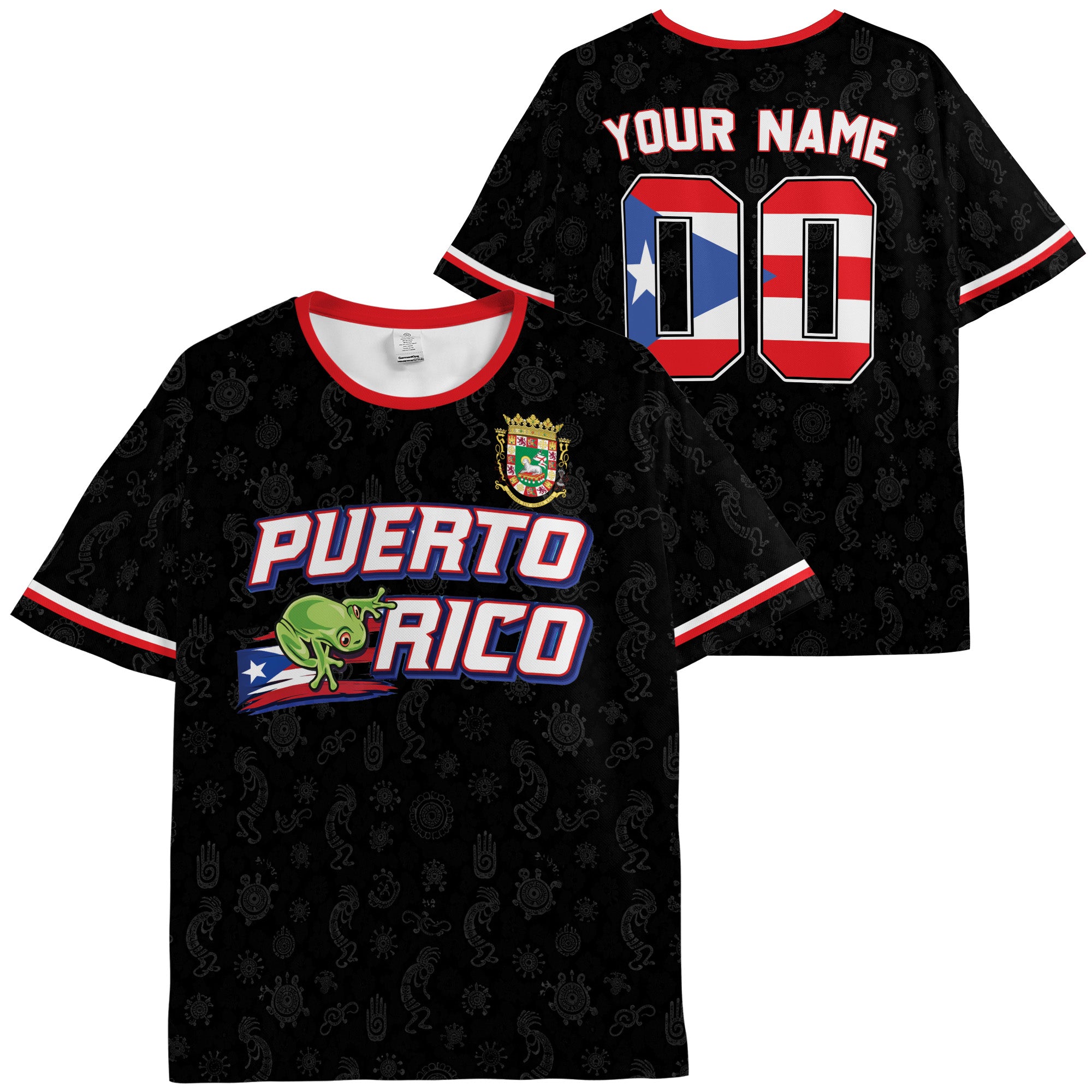 Custom Puerto Rico Soccer Jersey Puerto Rican Fan Coquí Heritage – Personalized Name Number