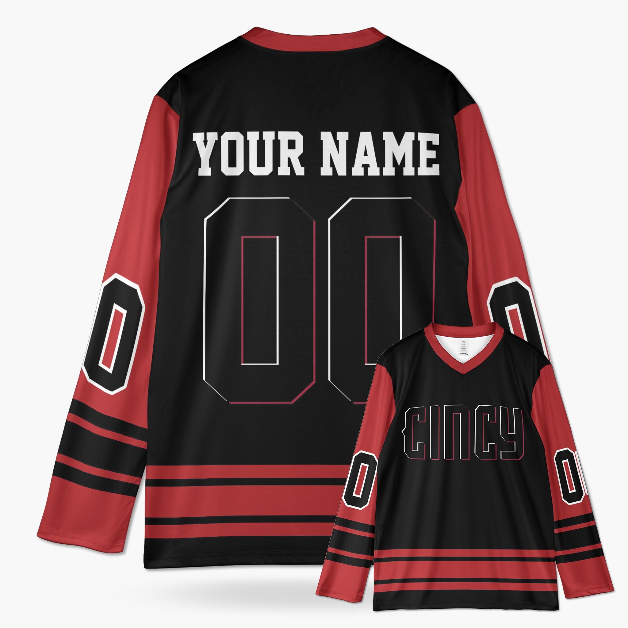 Custom City Hockey Jersey - Cincinnati Cincy Black - Design Your Own