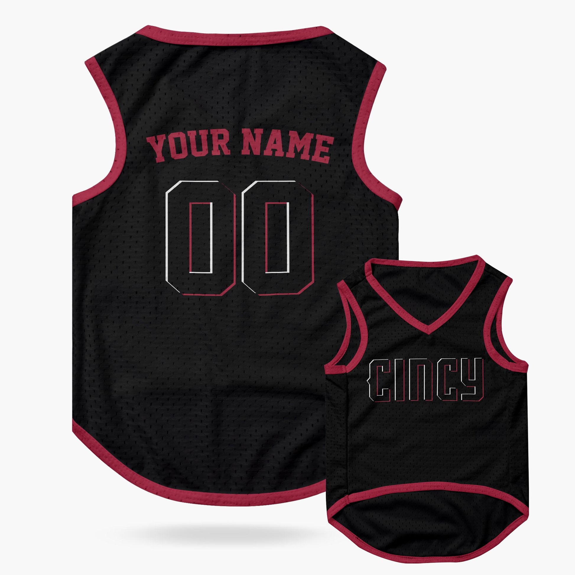 Custom City Pet Jersey Cincinnati Cincy Black - Design Your Own