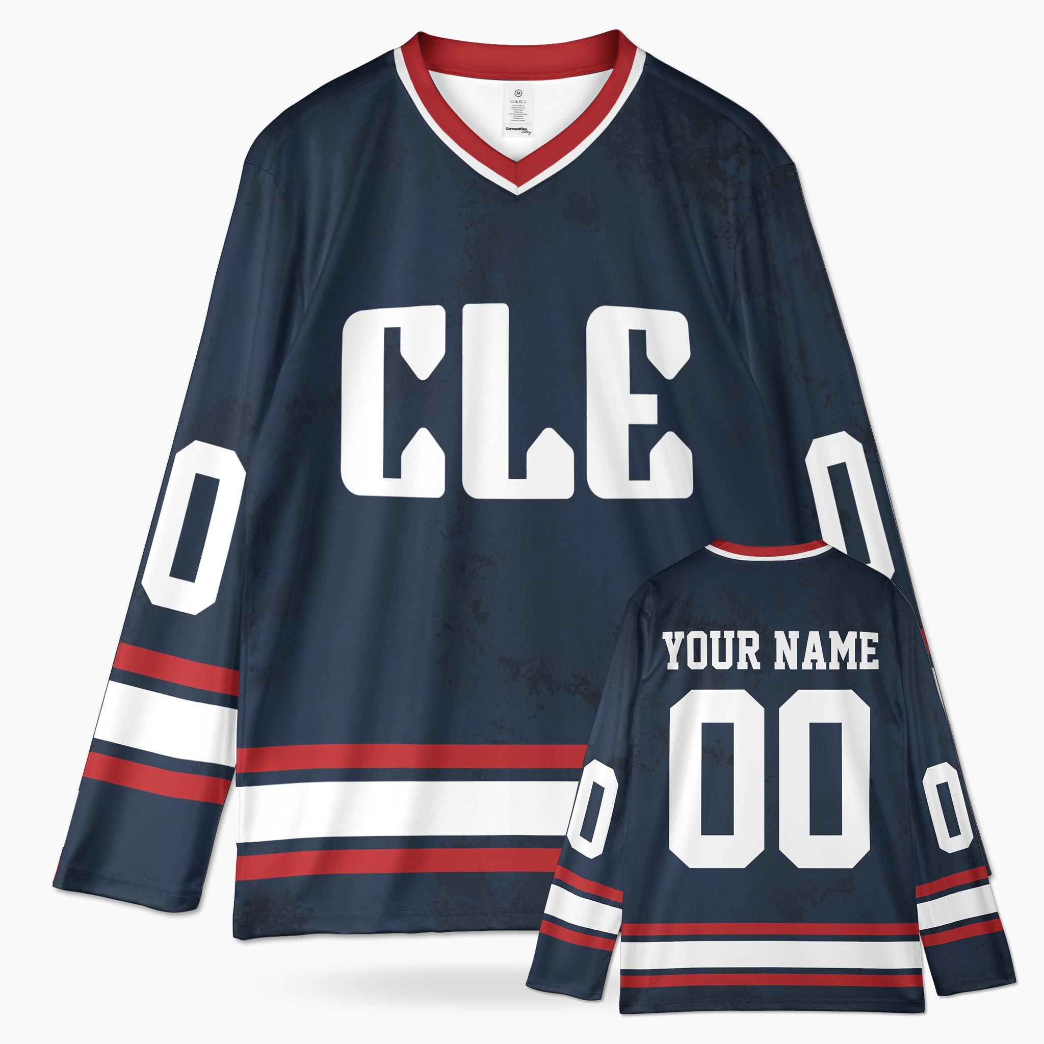 Custom City Hockey Jersey - Cleveland CLE Blue - Design Your Own