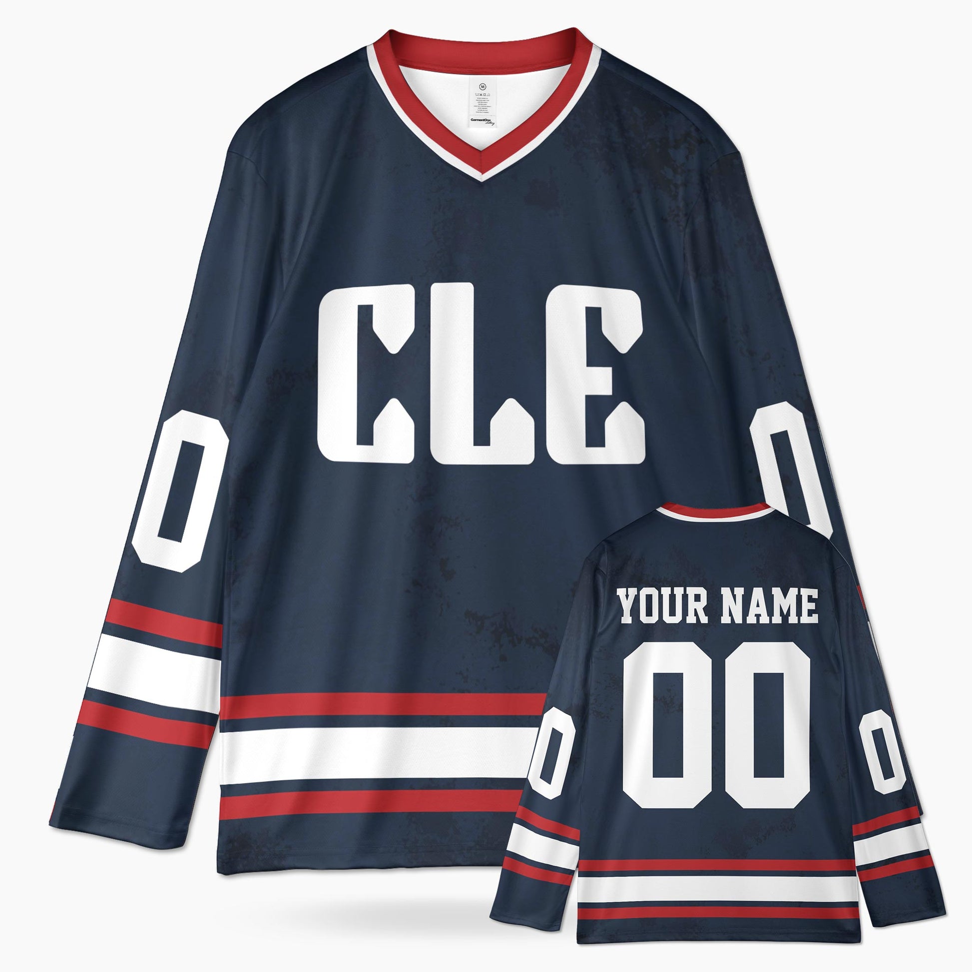 Custom City Hockey Jersey - Cleveland CLE Blue - Design Your Own